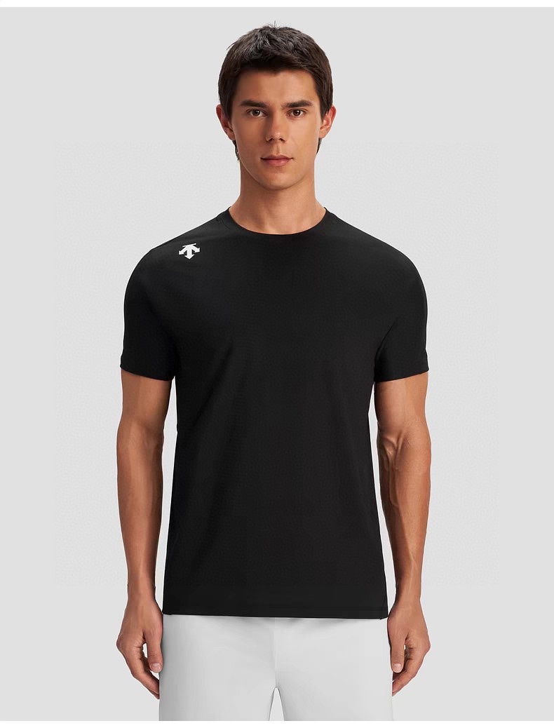 Descente Camiseta de Manga Corta con Cuello Redondo para Hombre - Algodón Suave 20 a1748144547789 3855