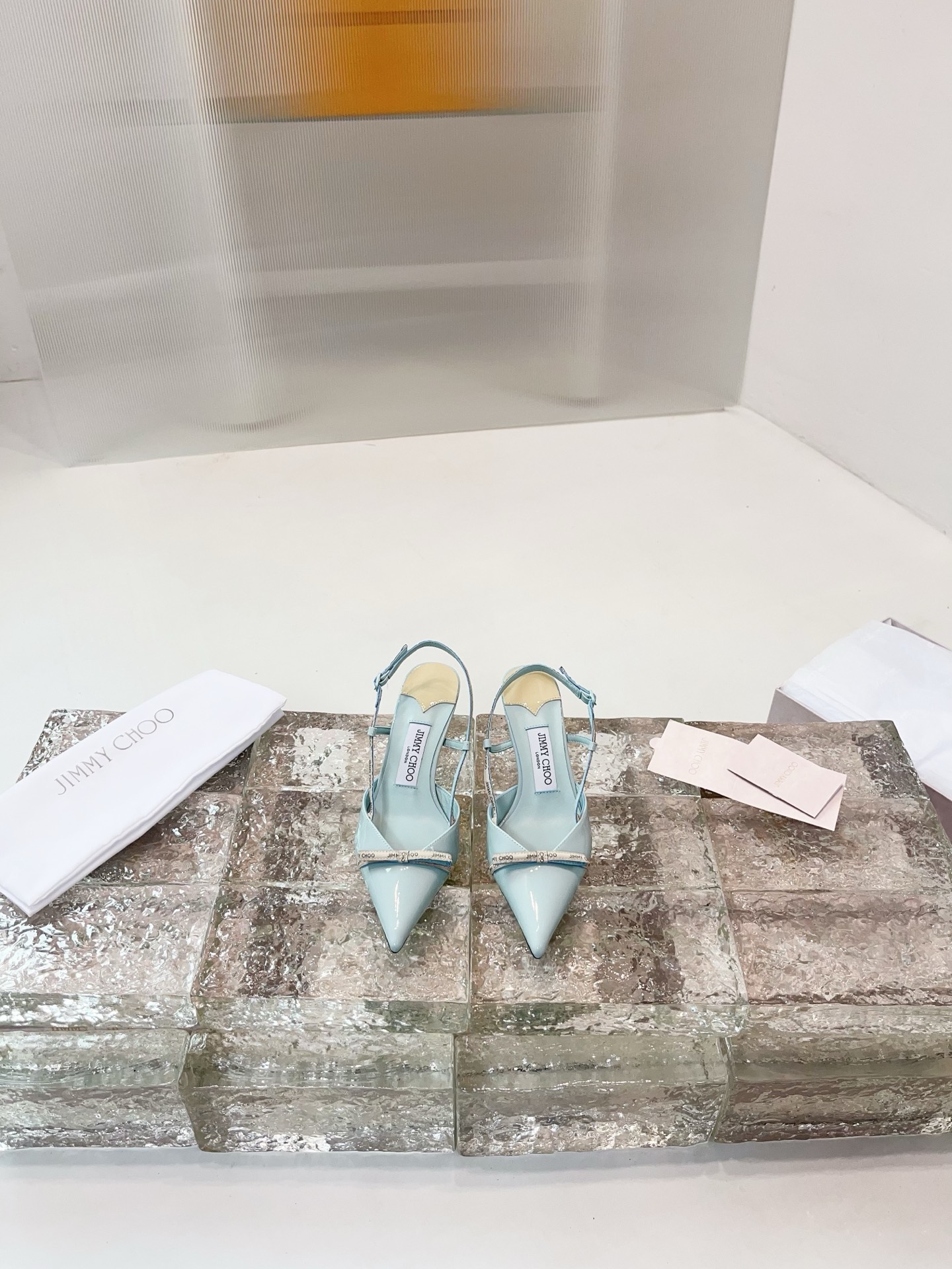 JIMMY CHOO hoge hakken sandalen Slingback sandalen pumps met puntige neus kristallen bandjes + geïmporteerd lamsleer volledig nerfleer kristallen lamsleer