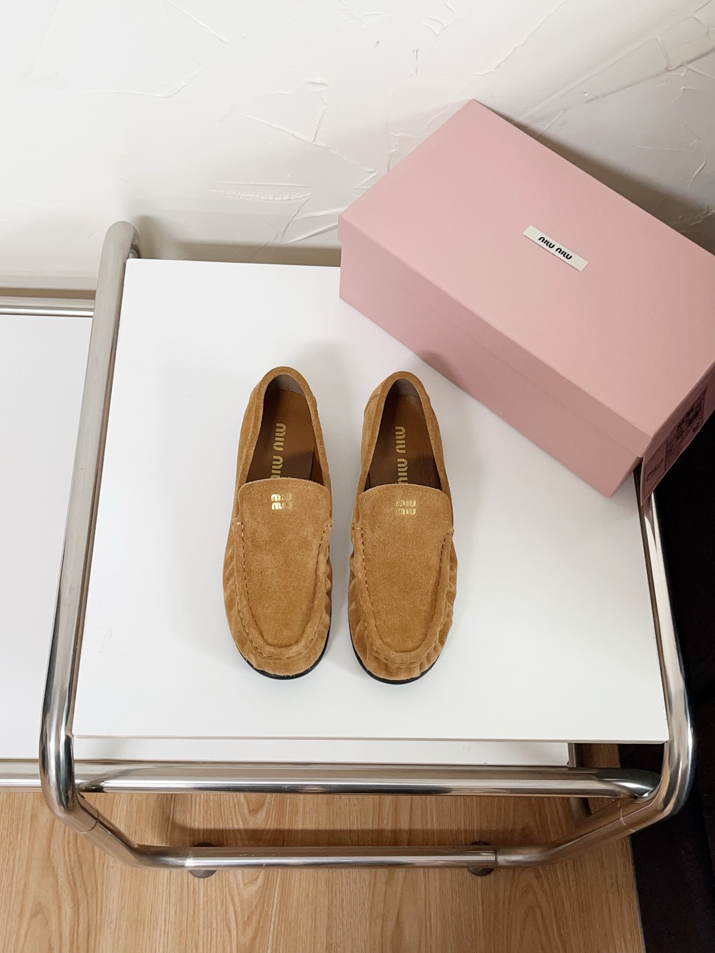NO:625510,miumiu suede leather loafers,loafers,miumiu,loafers19860909miumiu 绒面皮革乐福鞋,乐福鞋,miumiu,loafers,Women's Shoes