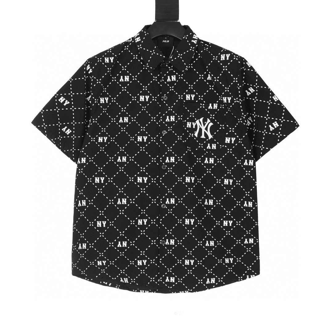 Fashionable Oversized Shirt: GTR NY42, MLB Yankees, FW23NY, Big Logo, Versatile and Stylish. - 图片 2