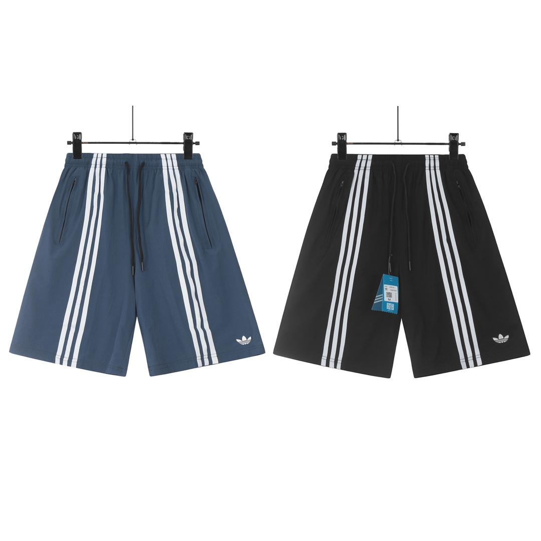 Adidas GTR #613 Dry-Dry Shorts: New Launch 2024, Cool Air-Breeding Fabric, Black/Blue, M-XXL.