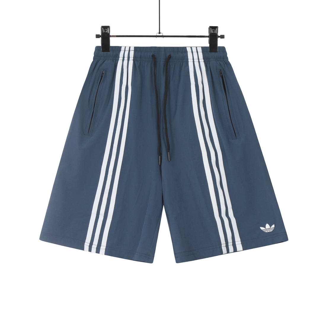 Adidas GTR #613 Dry-Dry Shorts: New Launch 2024, Cool Air-Breeding Fabric, Black/Blue, M-XXL. - 图片 2