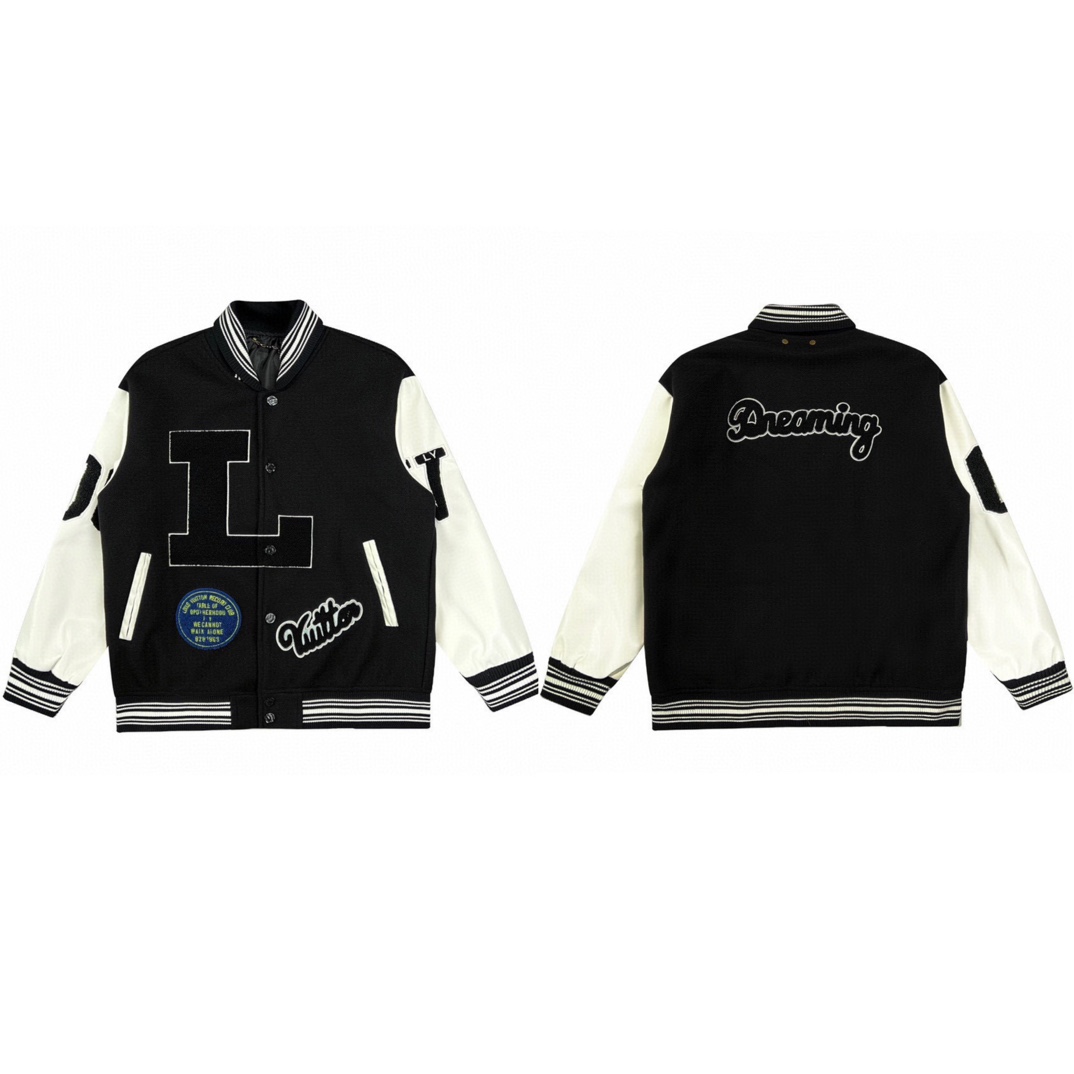 Chaqueta de béisbol bordada de lana Louis Vuitton/Louis Vuitton L grande. Si no usas una chaqueta de béisbol en primave…