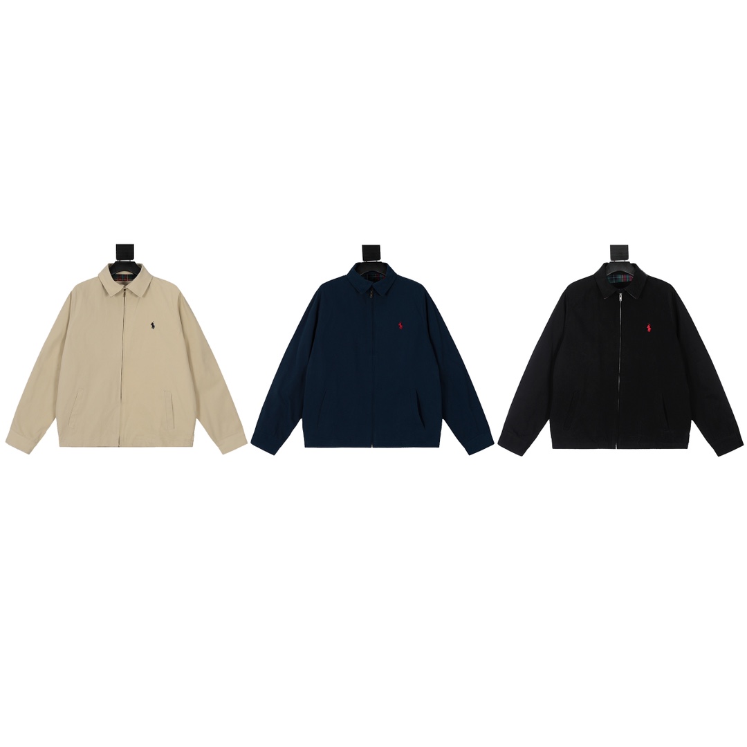 Ralph Lauren/Lauren Vintage Harrington Jacket: Classic Design, Thick Cotton, Stylish Cuffs.