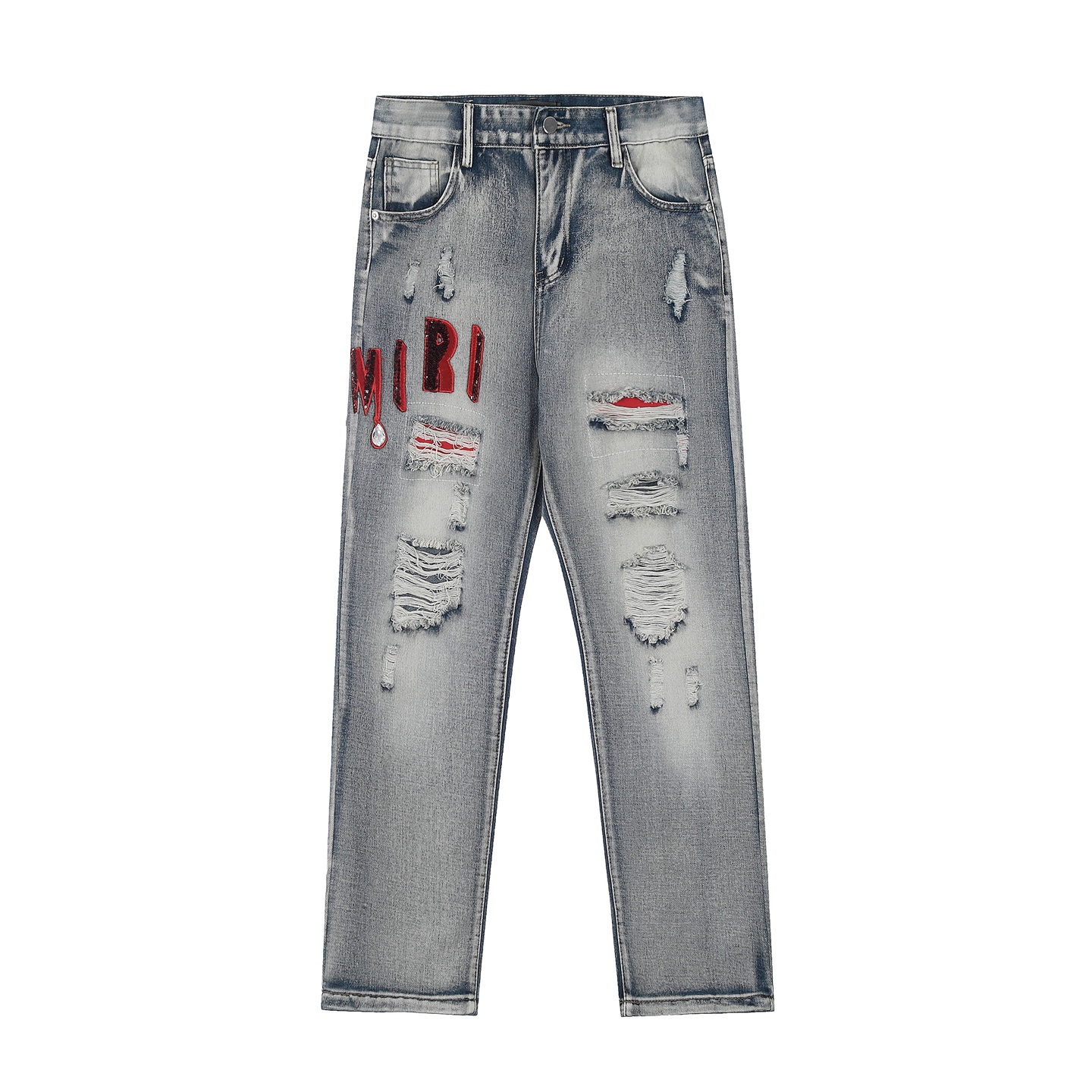 AMIRI Embroidered Jeans and Pants: Soft, Comfortable Tailored Denim with Custom Logo Buttons - 图片 2
