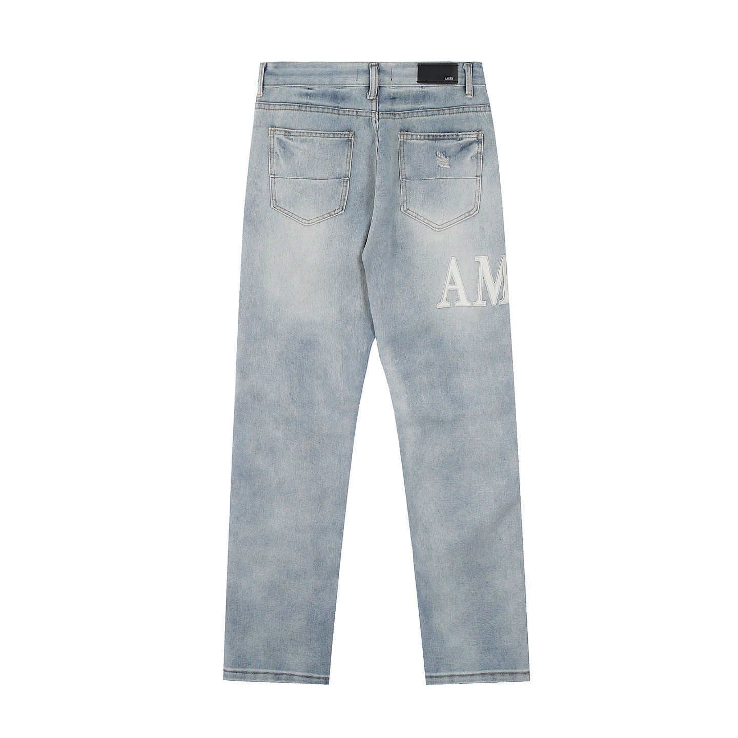 “AMIRI Embroidered Jeans and Pants: Soft, Comfortable, Hand-Coded Tailoring in Blue” - 图片 3