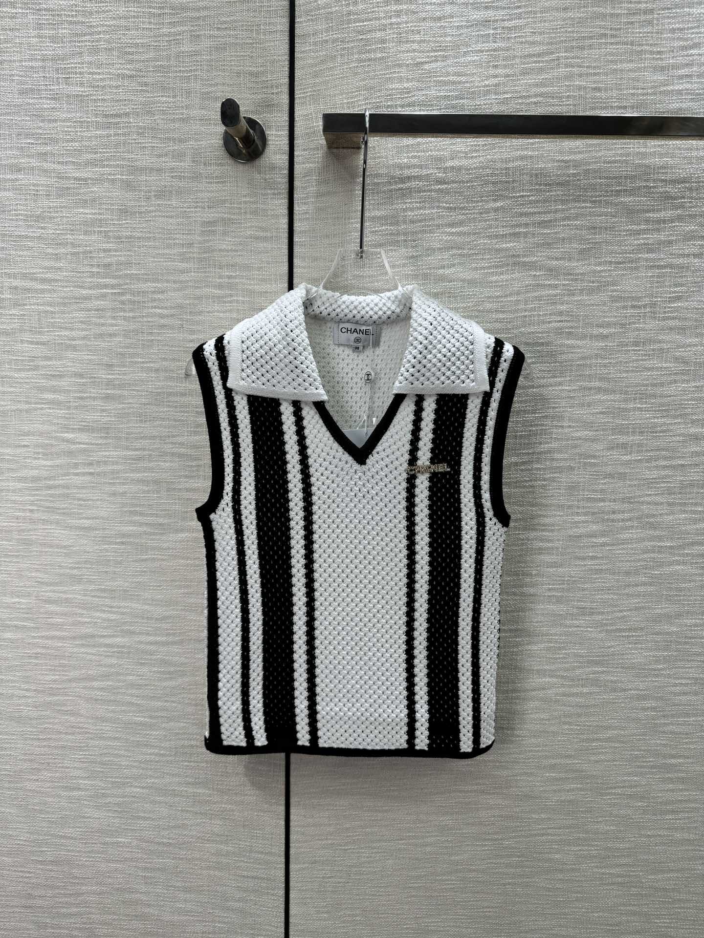 Chanel Cheap
 Clothing Polo Tank Tops&Camis Openwork Knitting Spring/Summer Collection