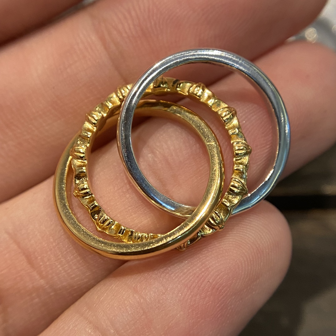 Ring, Custom Gold-Plated Diamond Setting