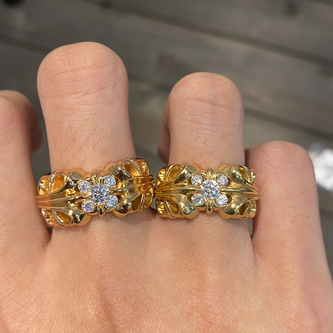 Gold-plated diamond-set customization, 22k real gold customization