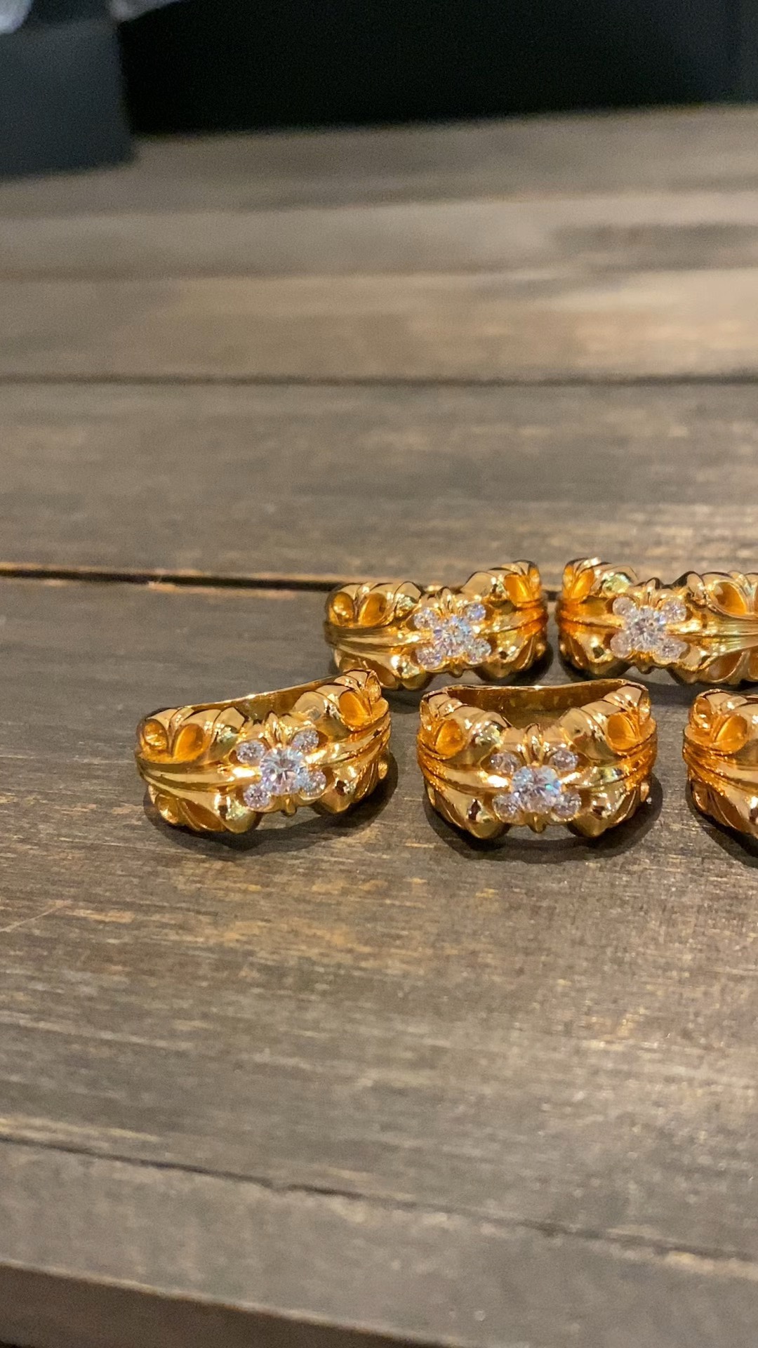 Gold-plated custom with diamond setting