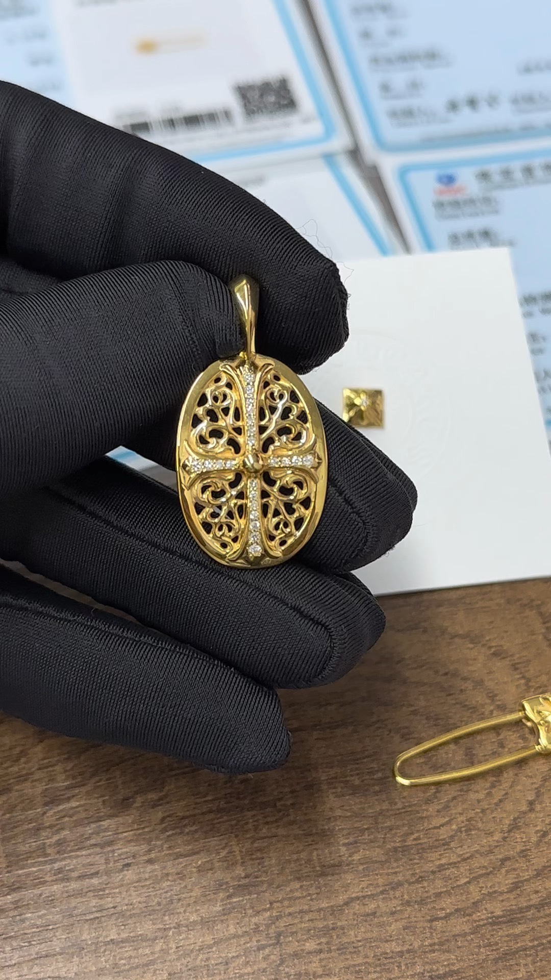 Gold-plated diamond-set customization, 22k real gold customization
