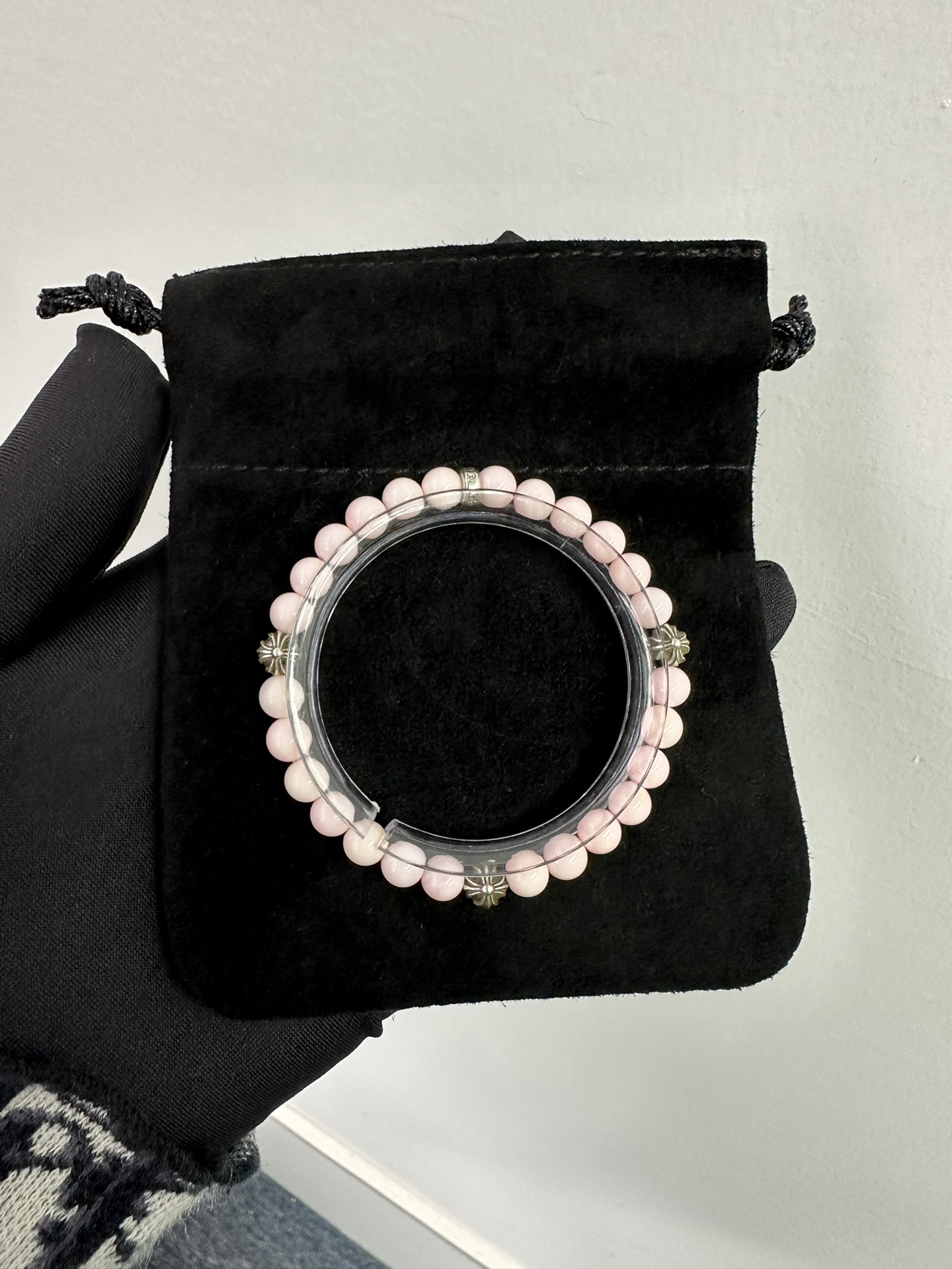 Silver bead bracelet
