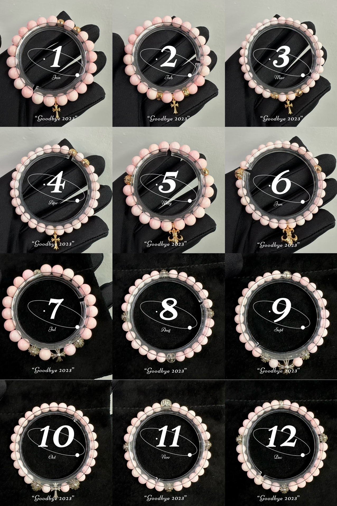 Silver bead bracelet