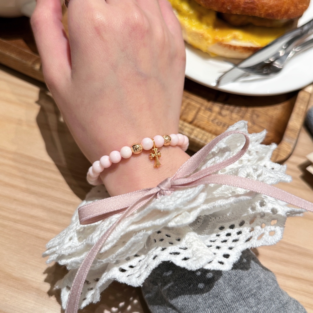 Silver bead bracelet