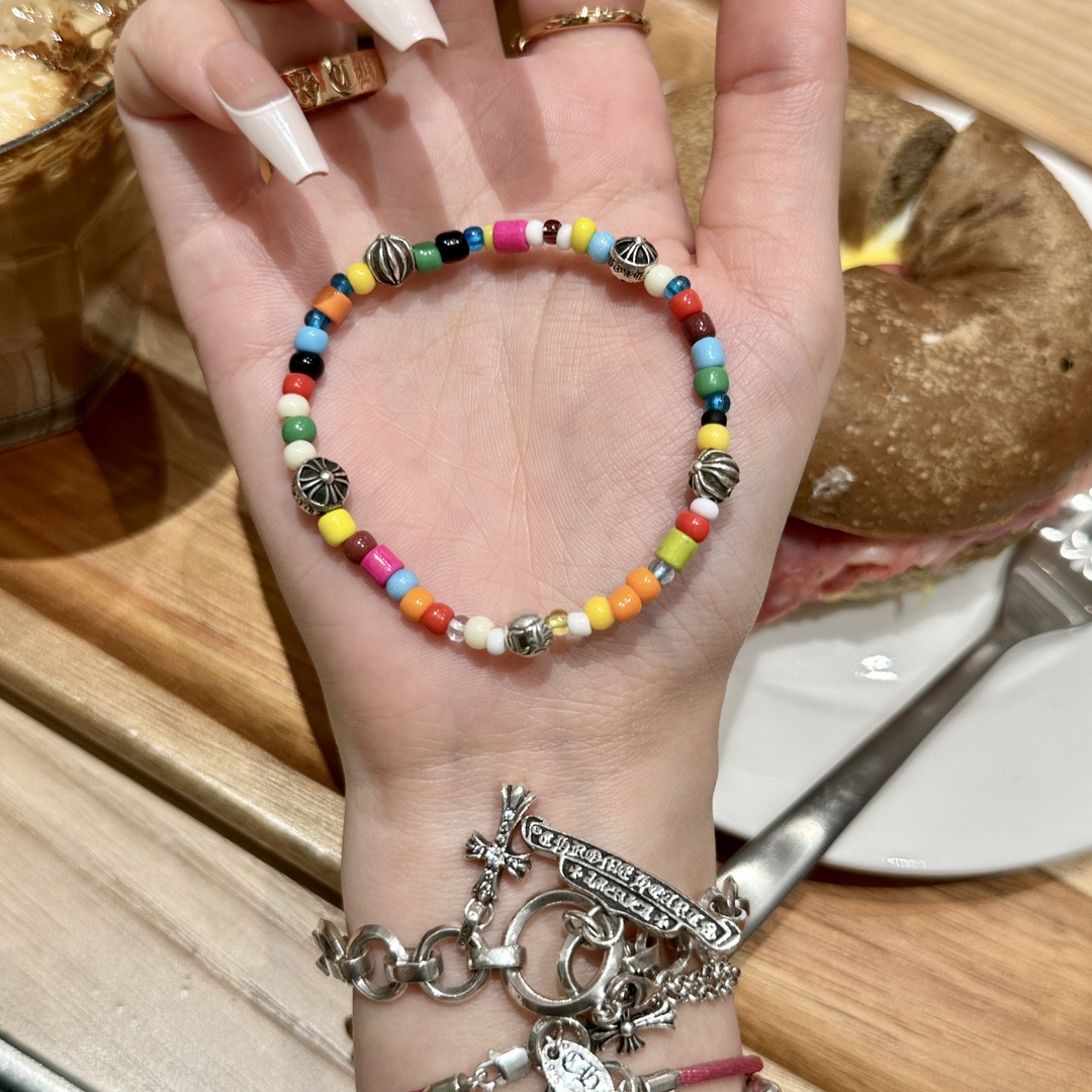 Silver bead bracelet