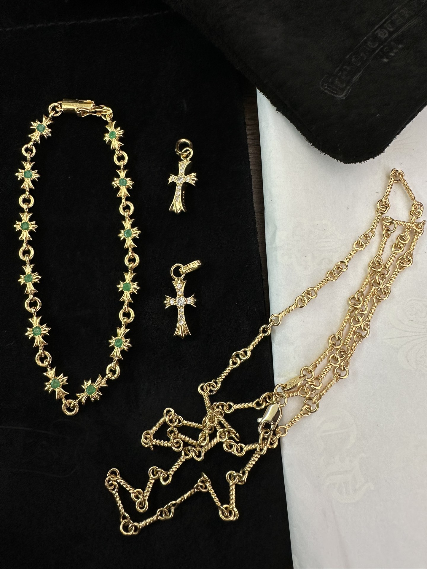 Gold-plated diamond-set customization, 22k real gold customization