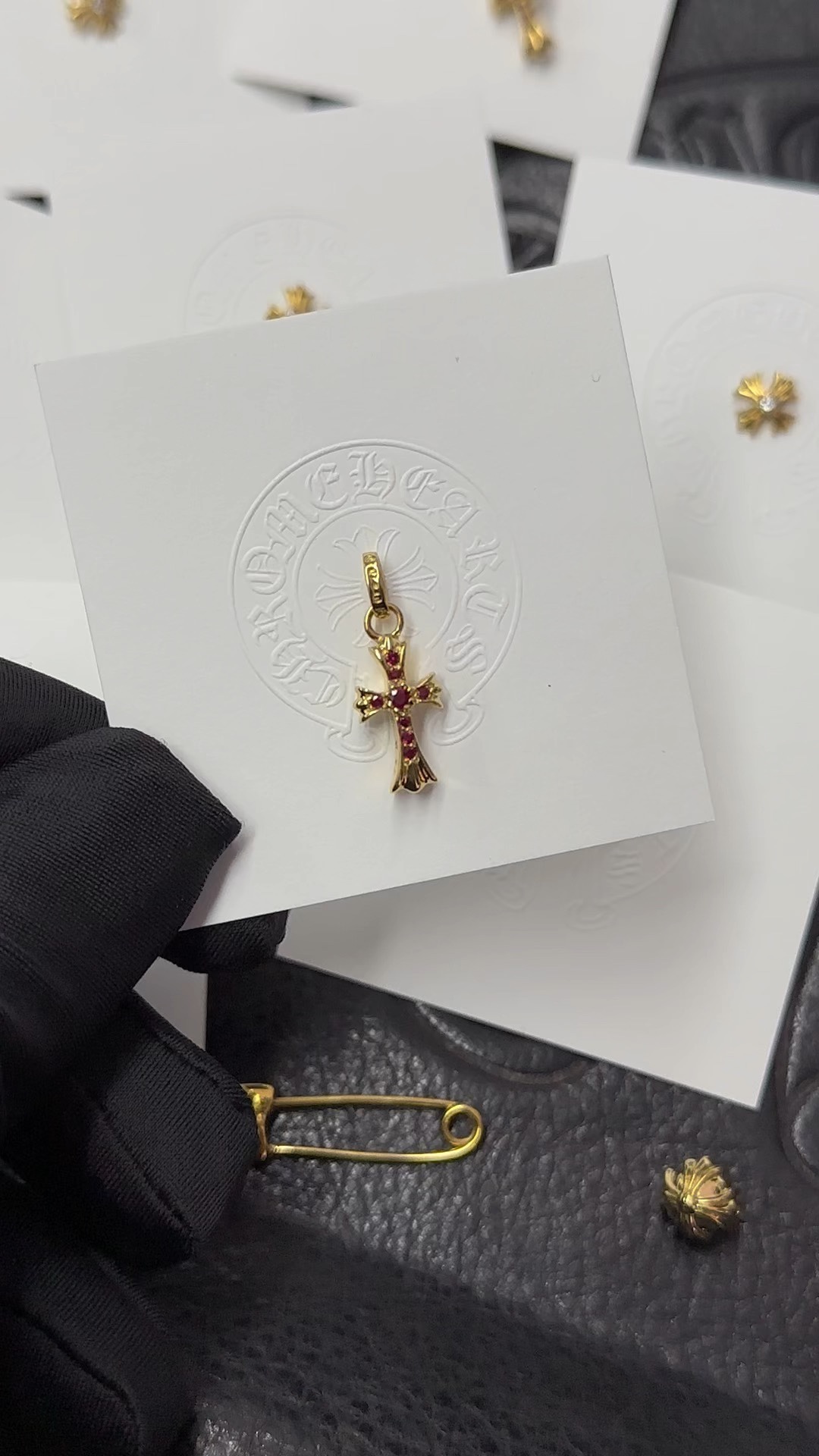 Earrings, gold-plated with custom diamond setting, 22k real gold customization