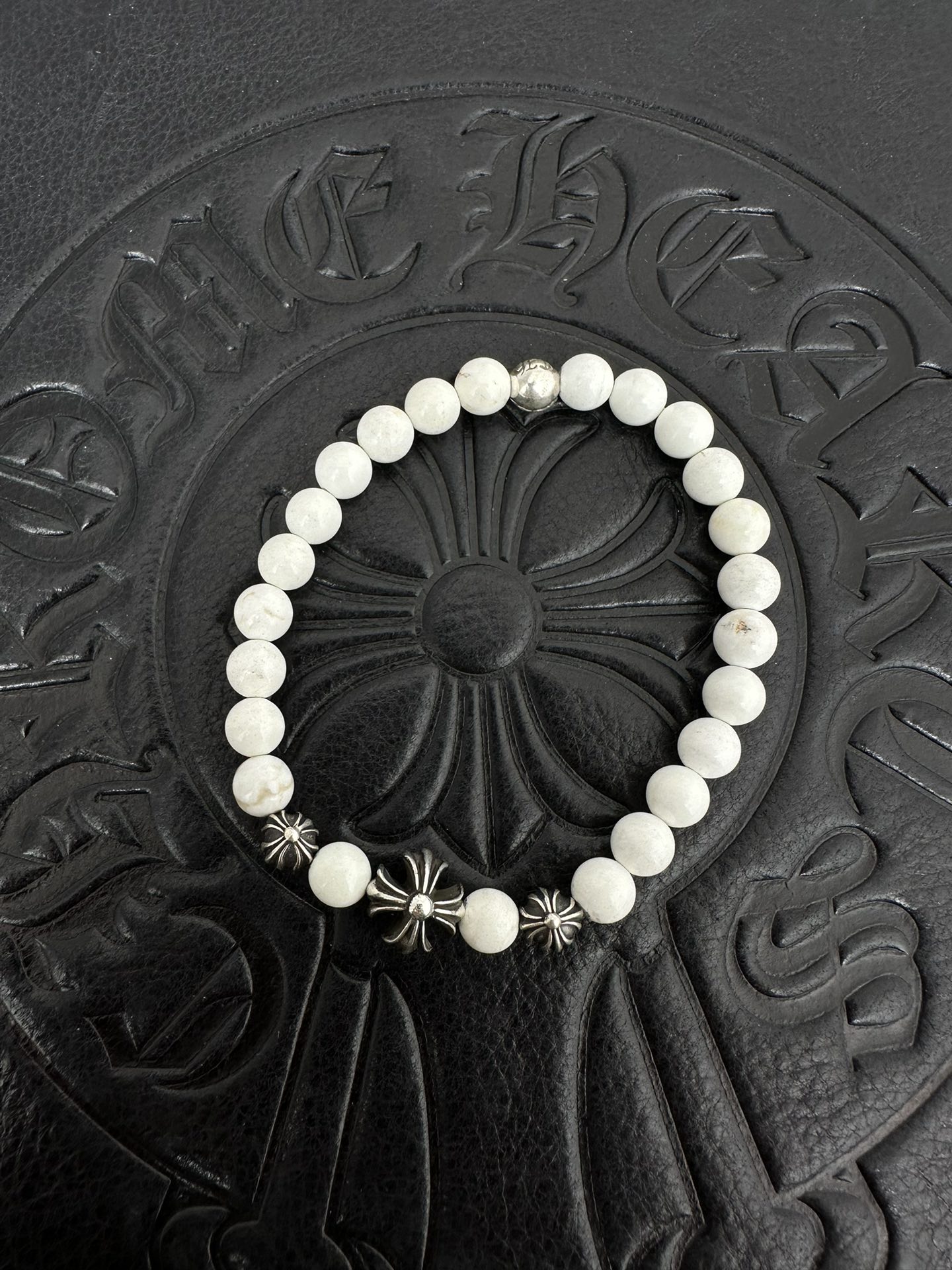 Silver bead bracelet