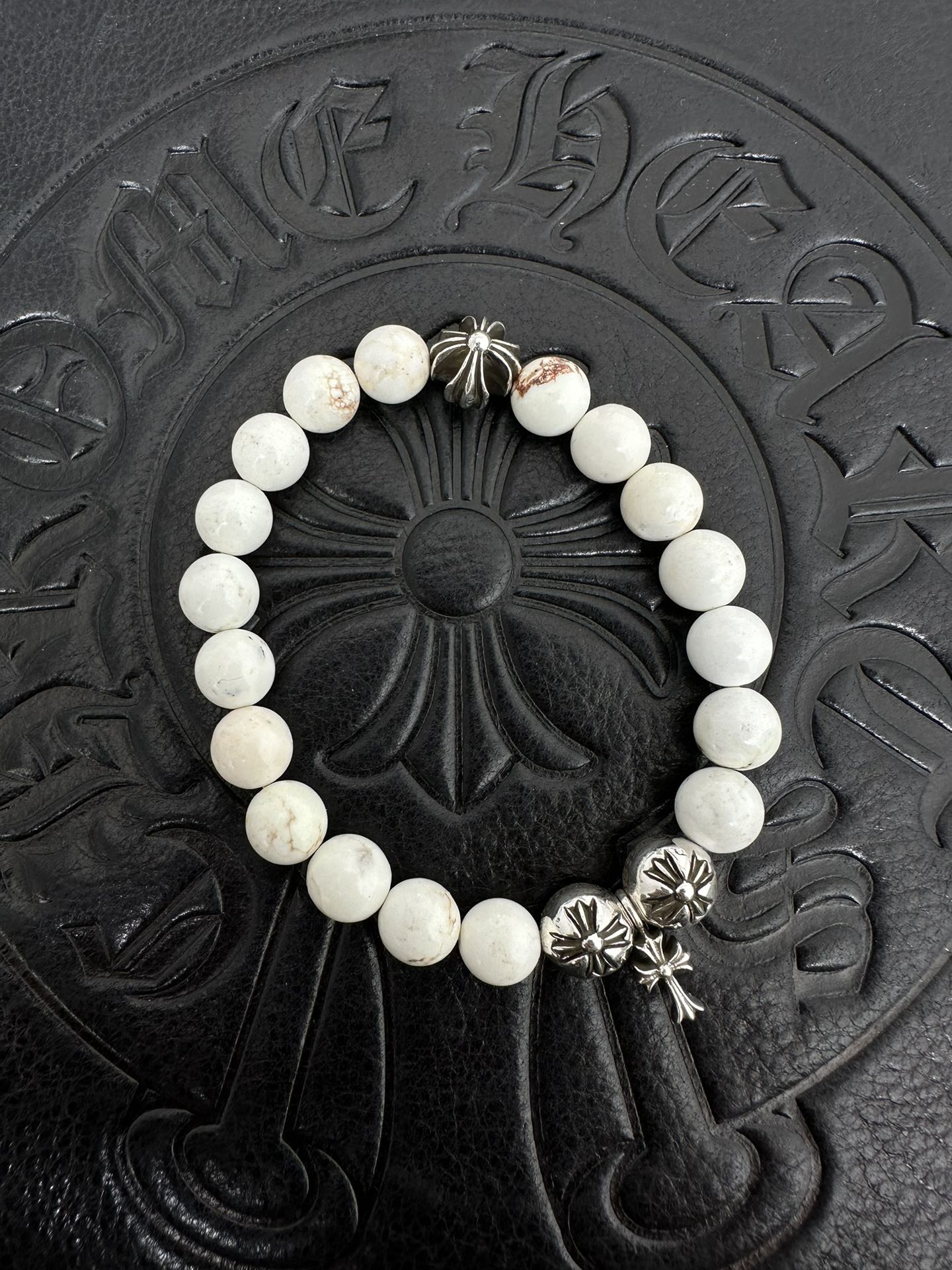 Silver bead bracelet