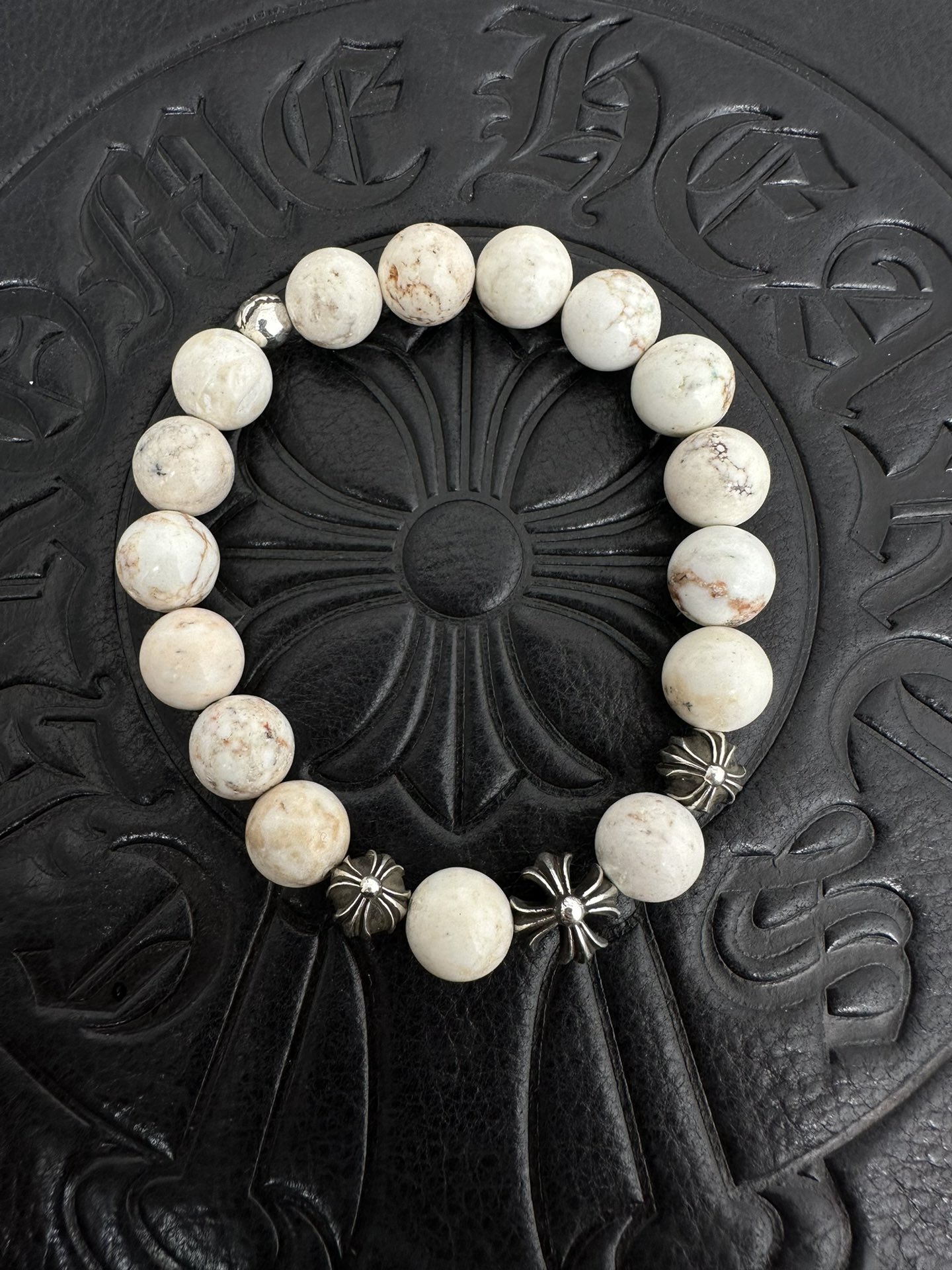 Silver bead bracelet