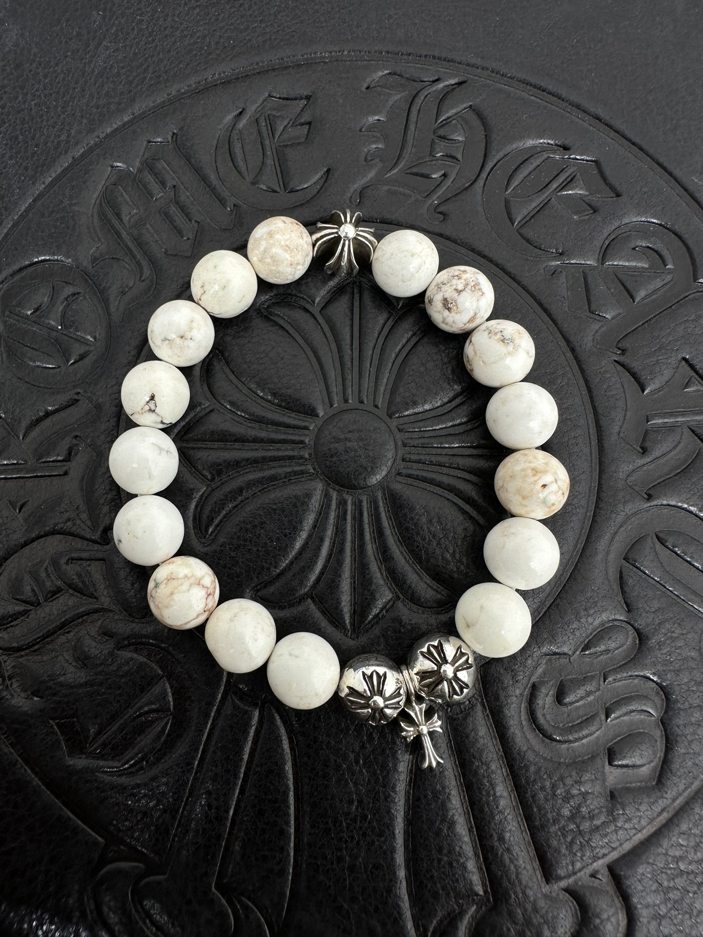 Silver bead bracelet