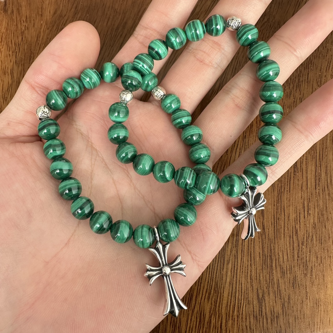 Silver bead bracelet