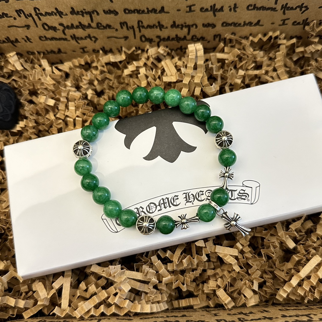 Silver bead bracelet