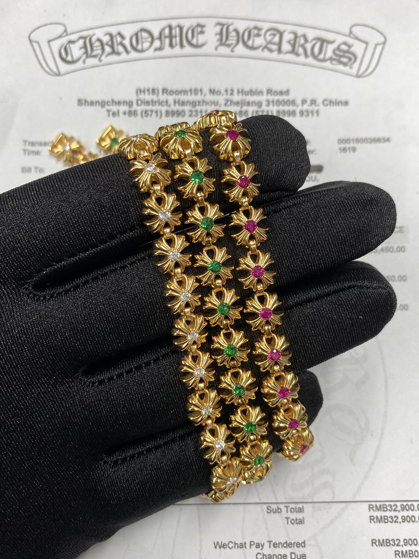 Custom Gold-Plated Diamond Setting, Bracelet Bangle