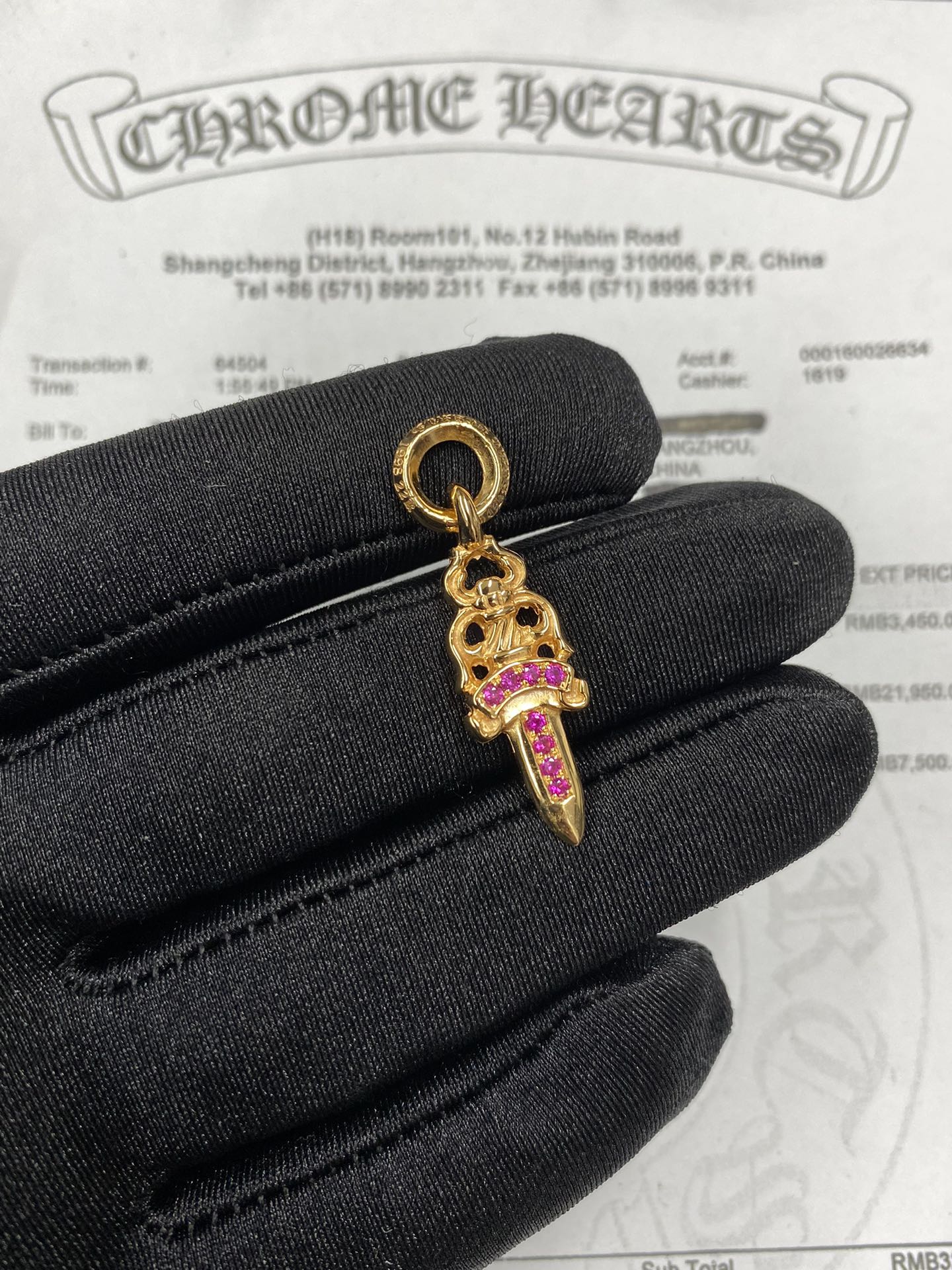 Gold-plated custom with diamond setting