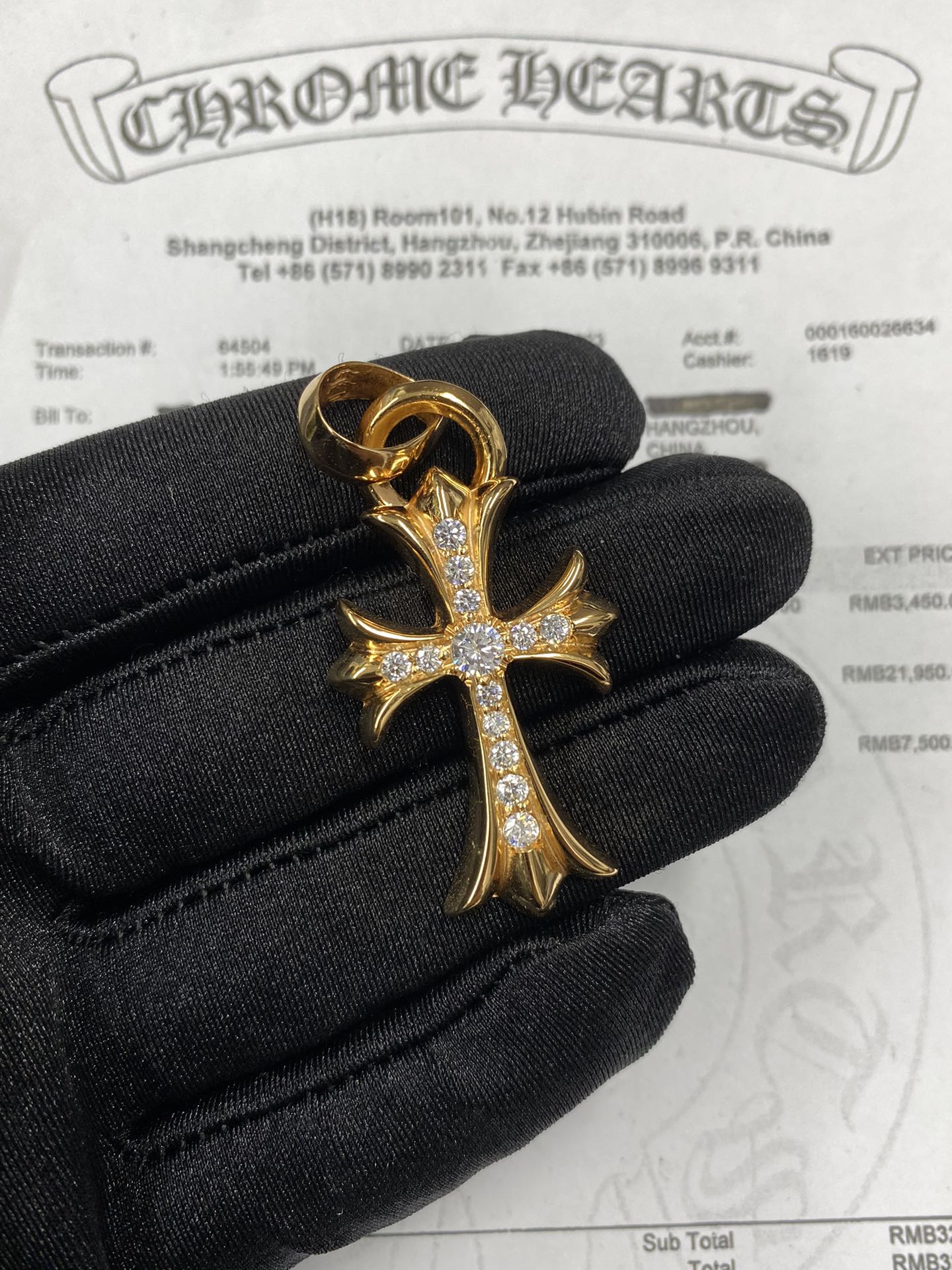 Gold-plated custom with diamond setting
