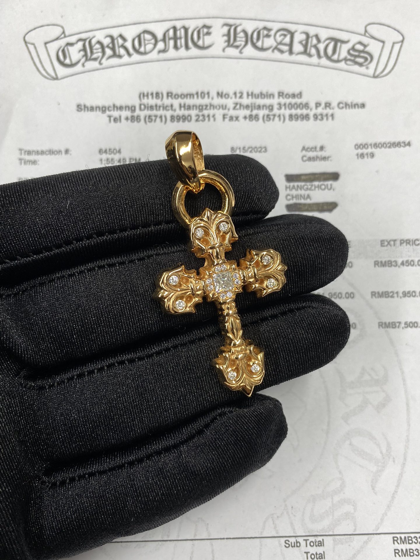 Gold-plated custom with diamond setting