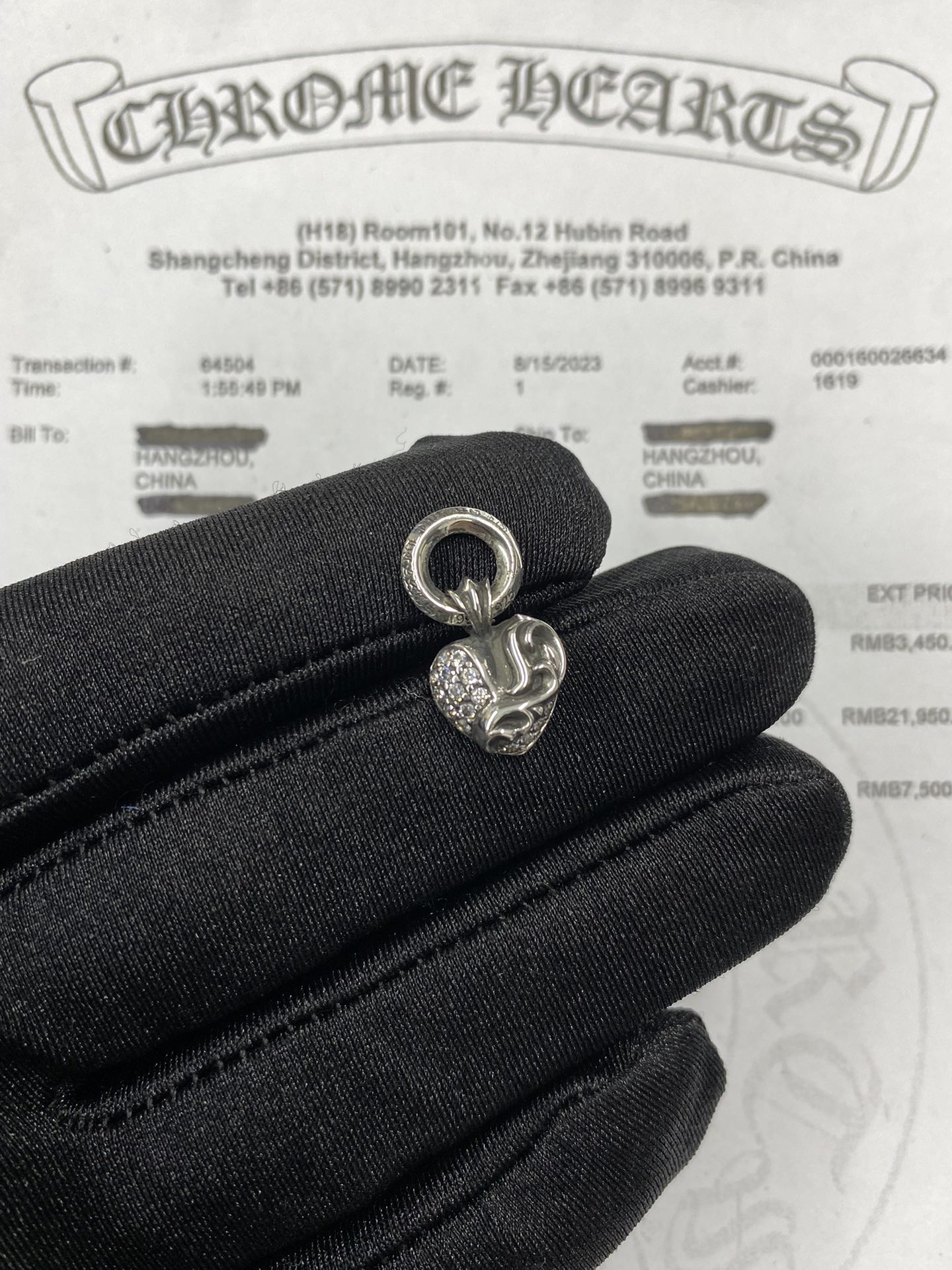 Necklace Pendant, 925 Silver Diamond Custom