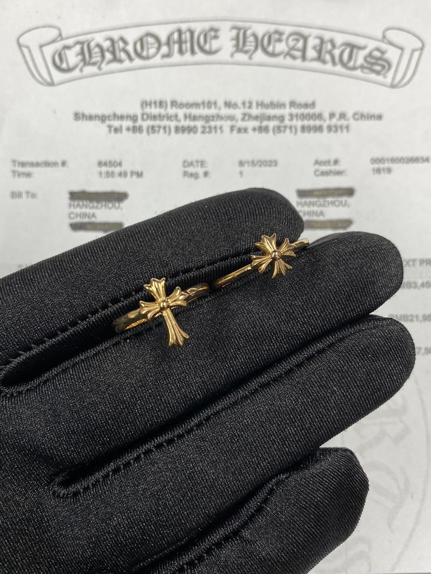 Ring, Custom Gold-Plated Diamond Setting