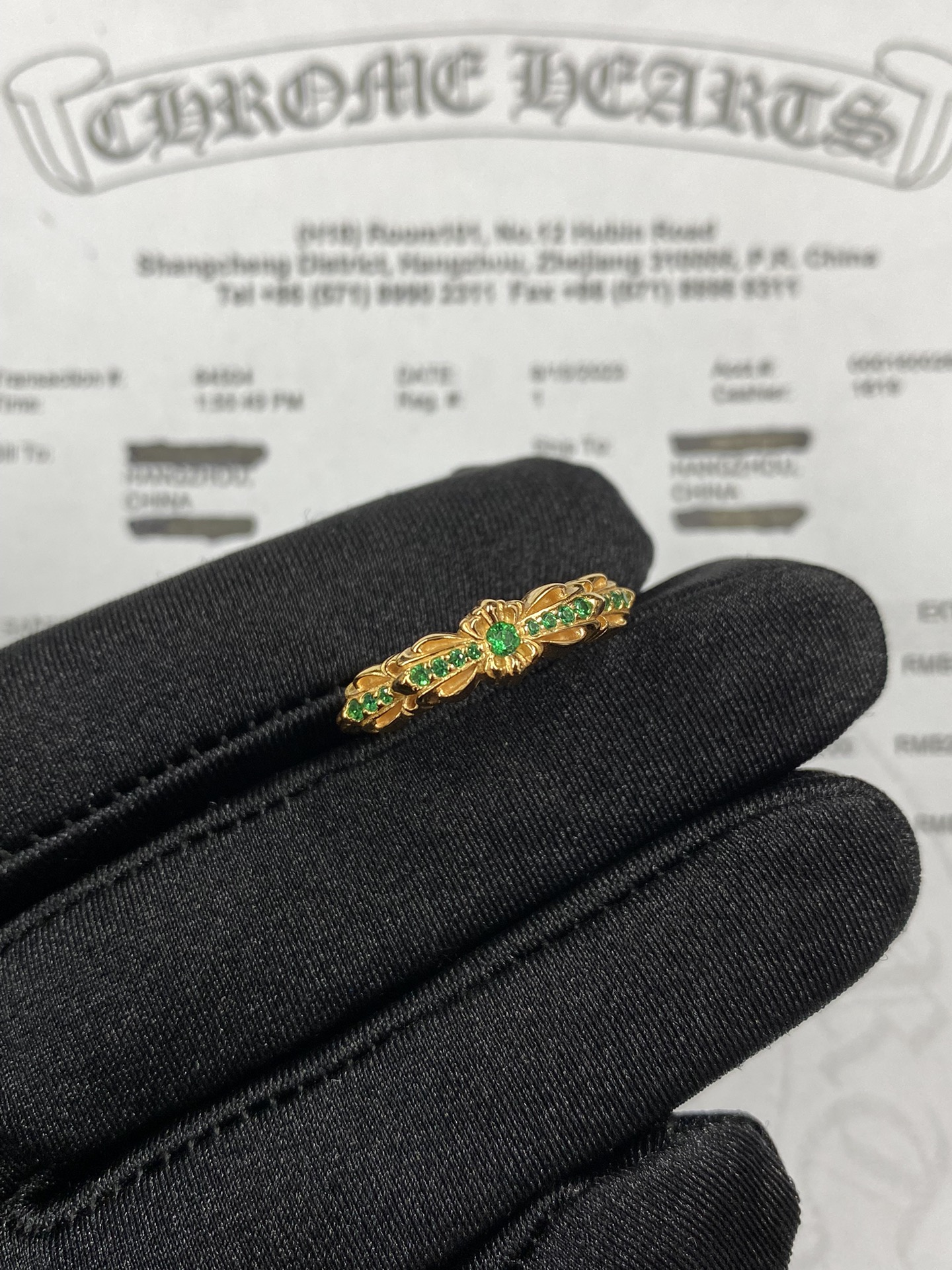 Ring, Custom Gold-Plated Diamond Setting