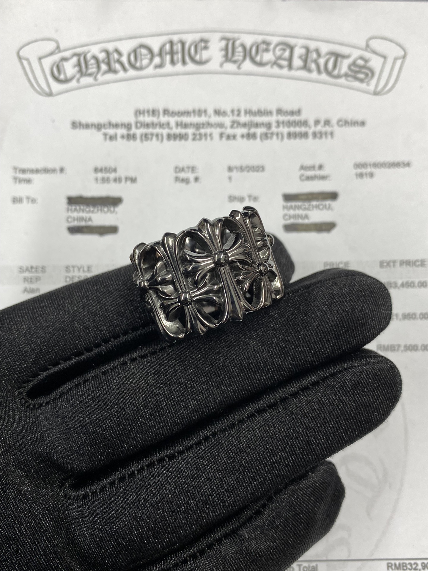 Ring, Custom Gold-Plated Diamond Setting