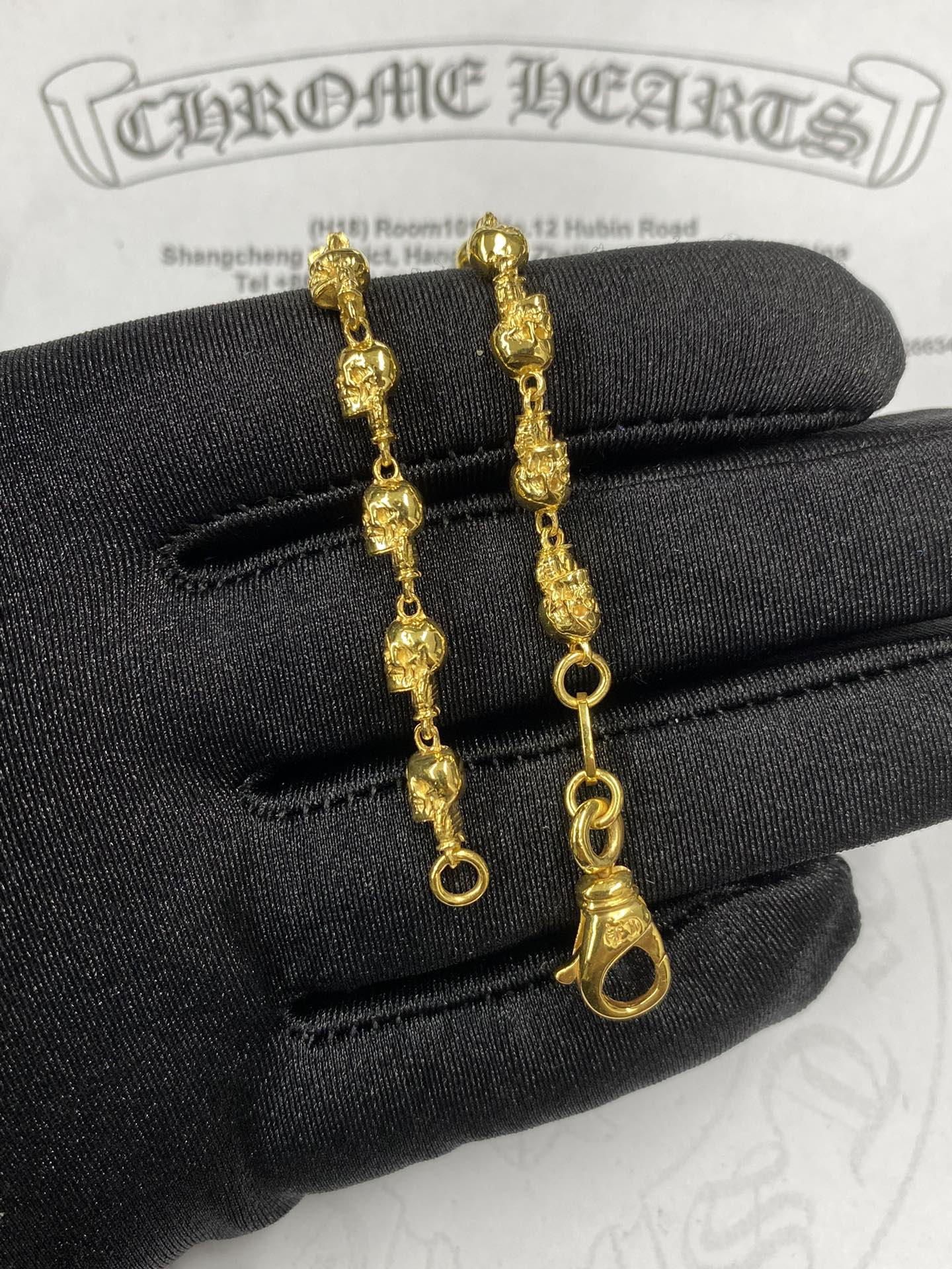 Gold-plated diamond-set custom, 22k real gold custom, bracelet & bangle