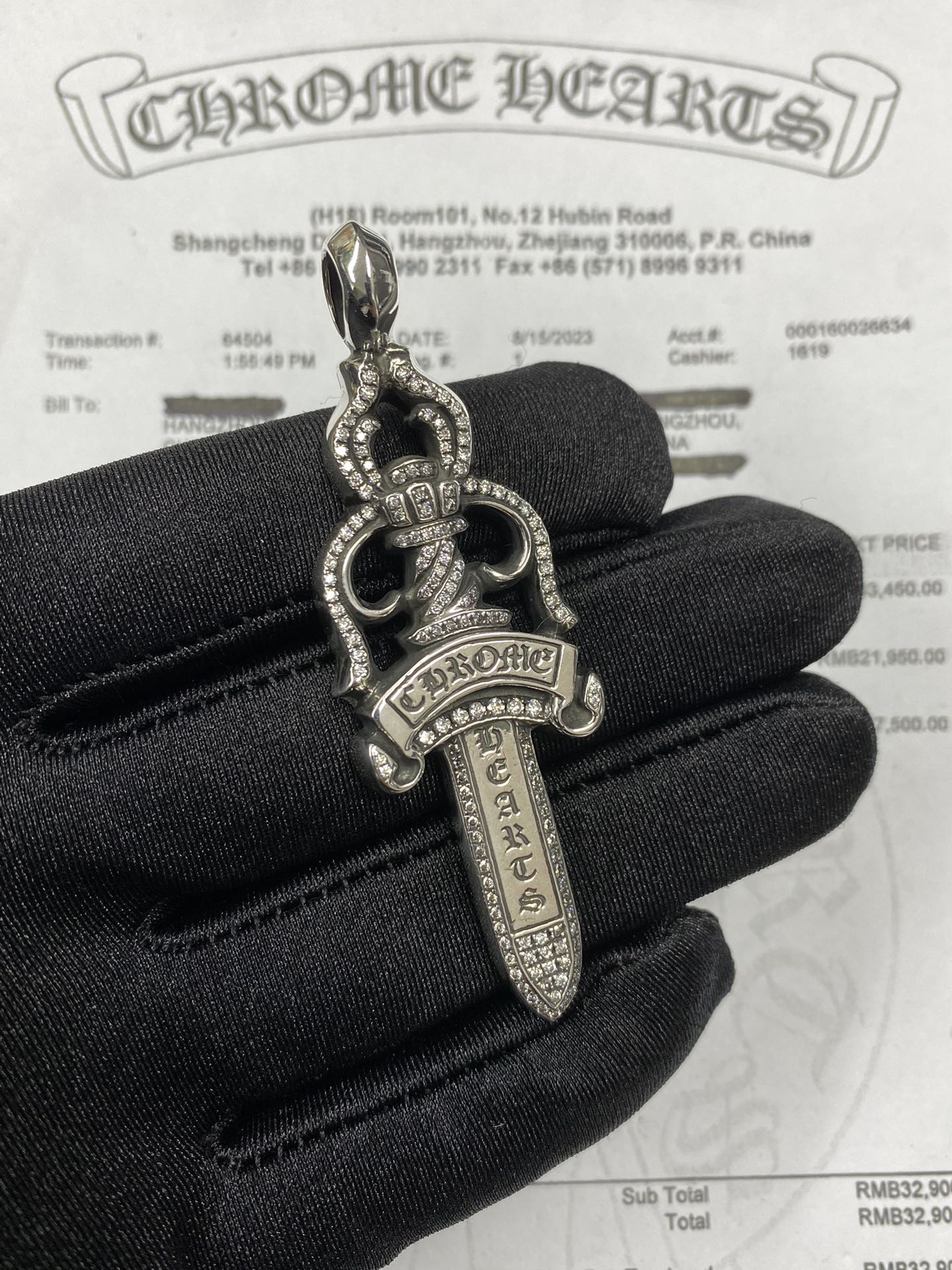 Necklace Pendant, 925 Silver Diamond Custom