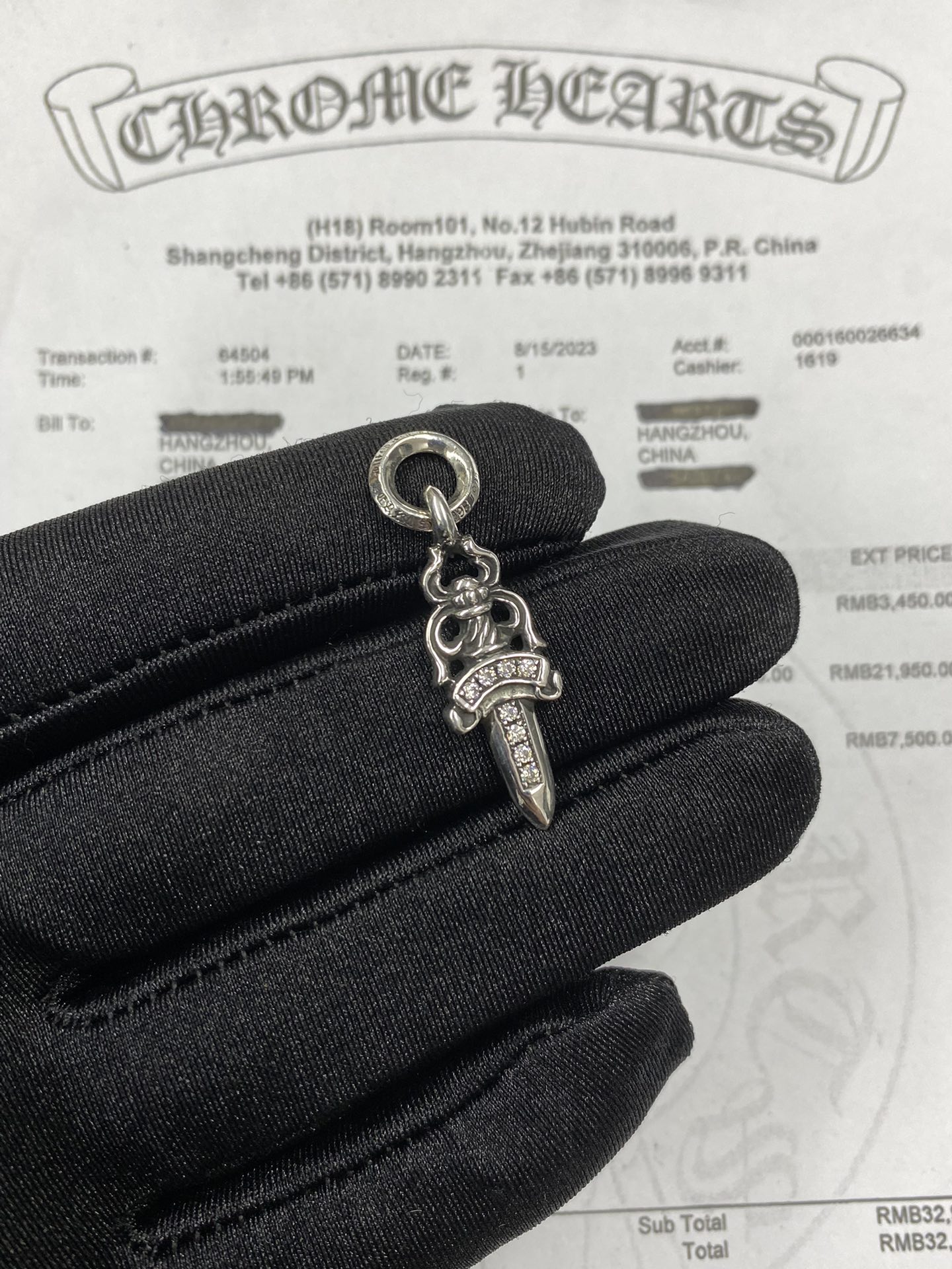 Necklace Pendant, 925 Silver Diamond Custom