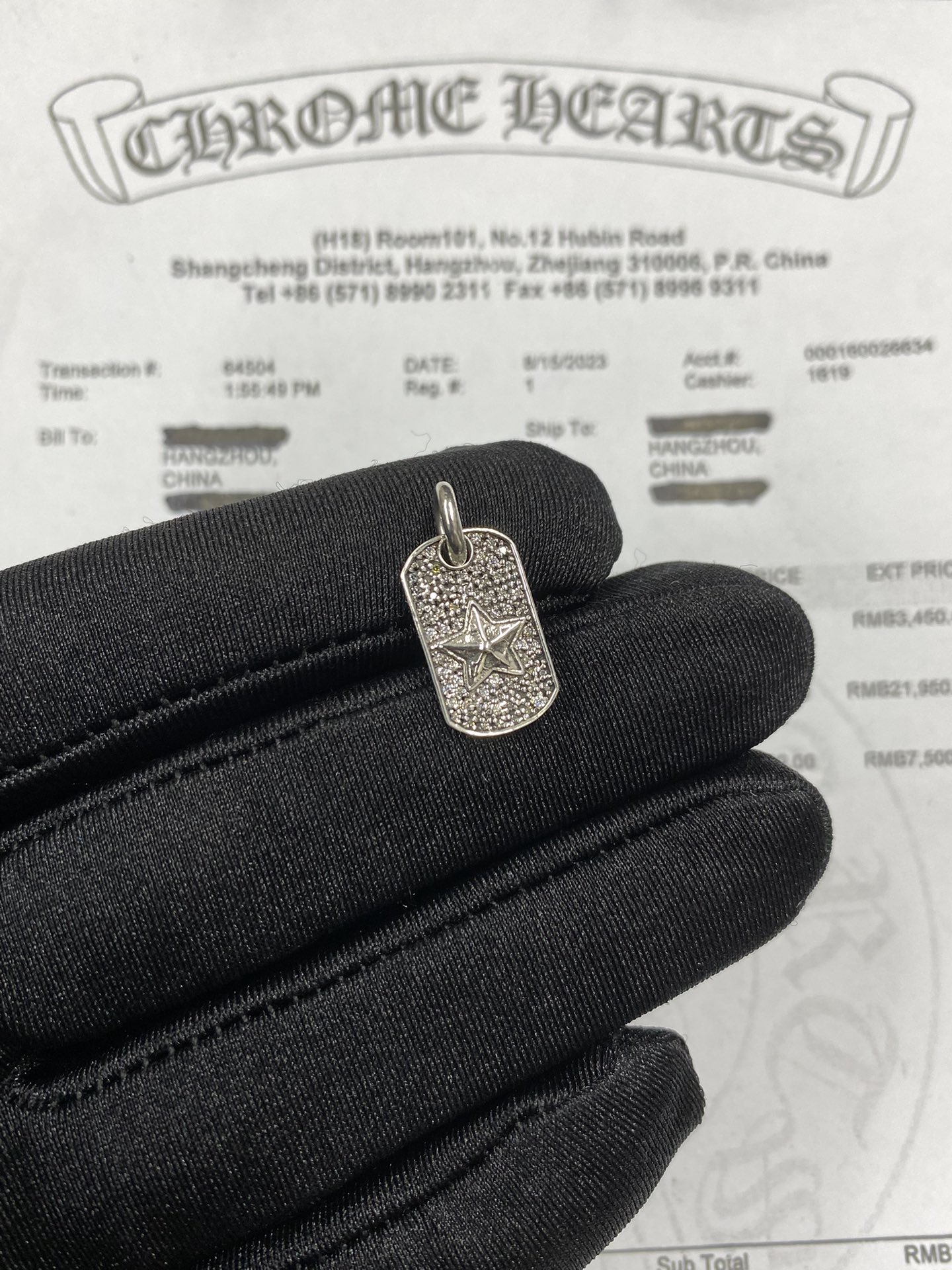 Necklace Pendant, 925 Silver Diamond Custom