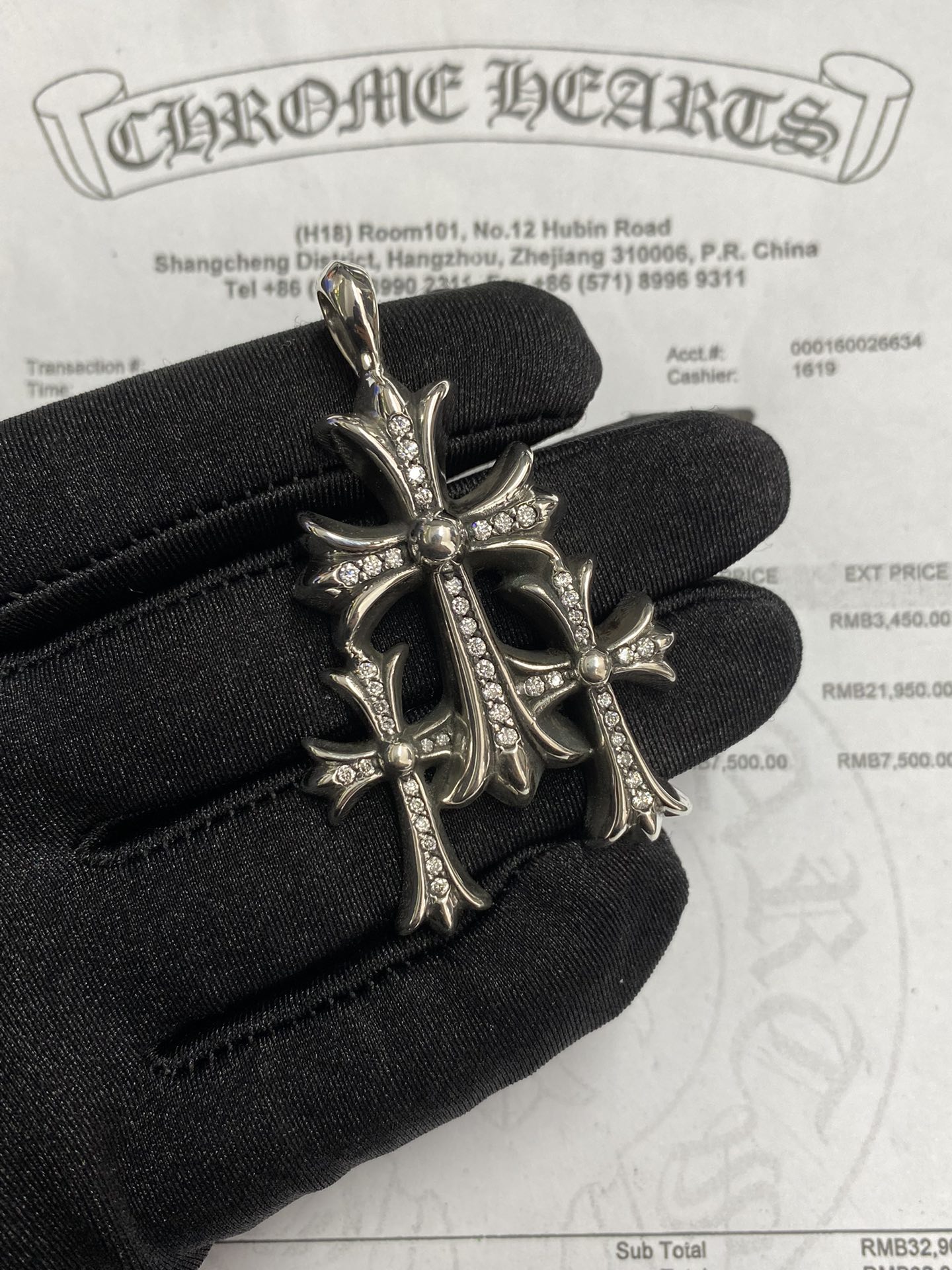 Necklace Pendant, 925 Silver Diamond Custom