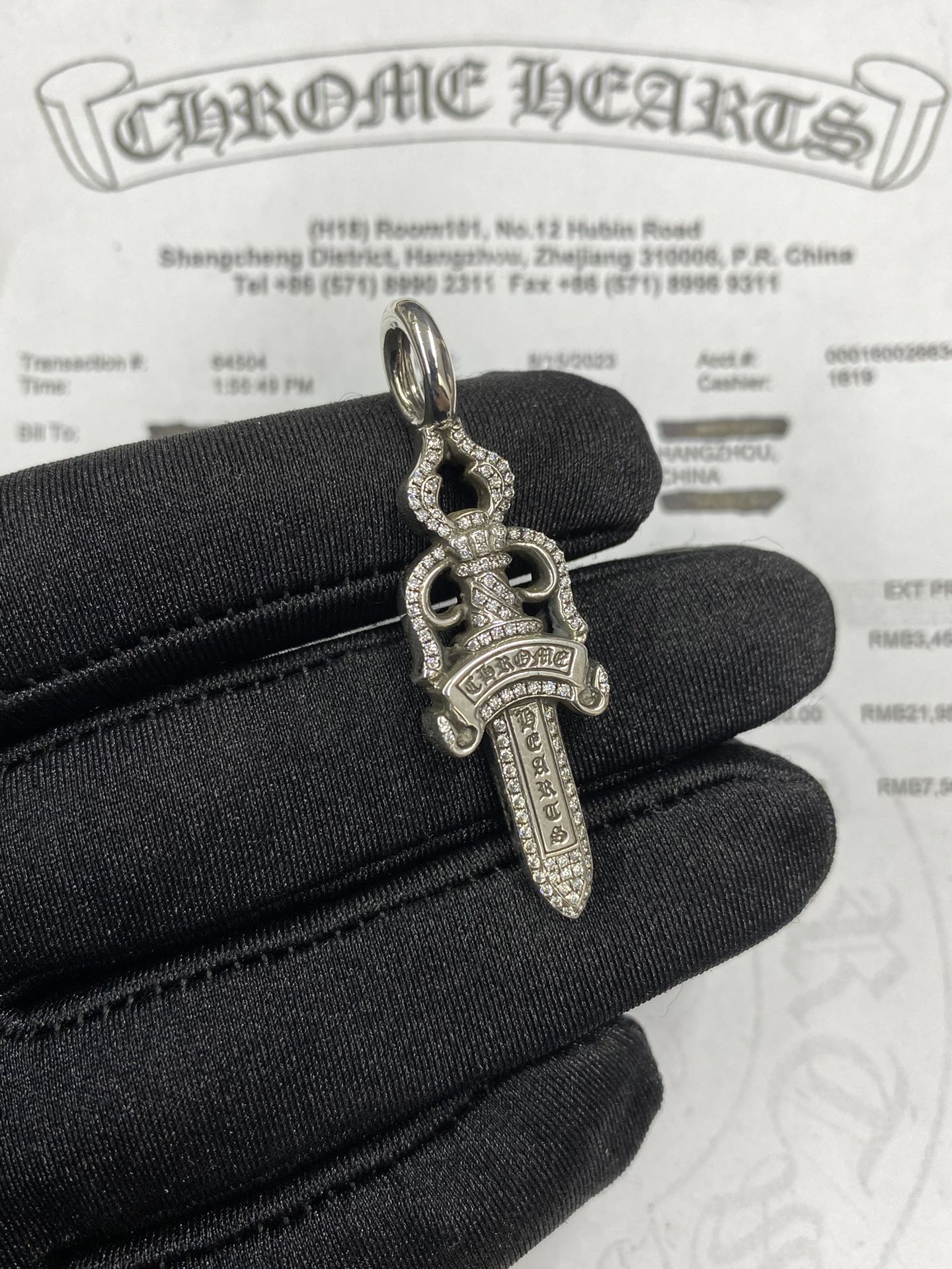 Necklace Pendant, 925 Silver Diamond Custom