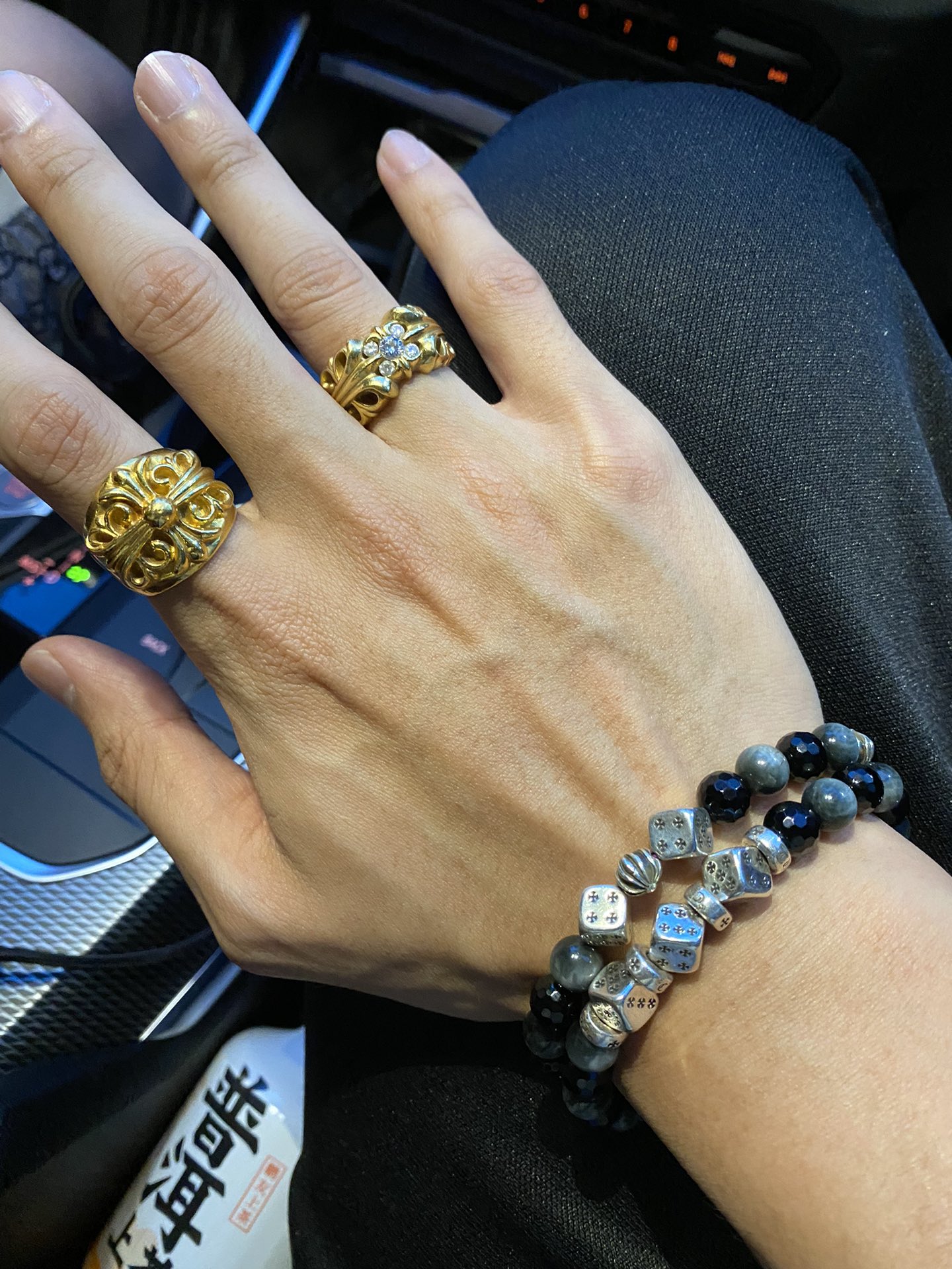 Silver bead bracelet