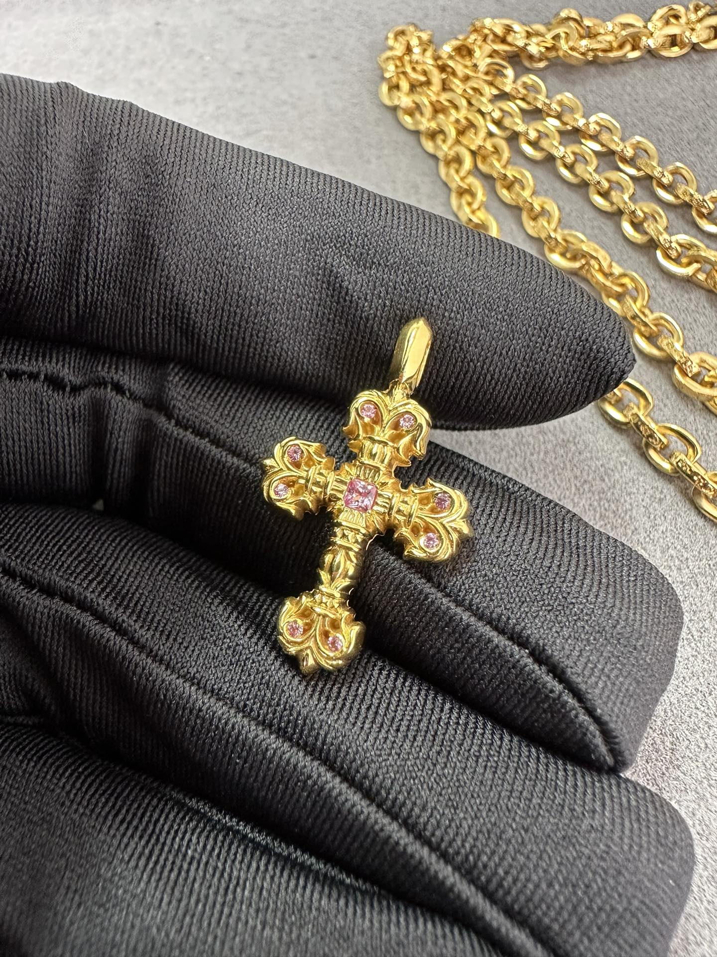 Gold-plated custom with diamond setting