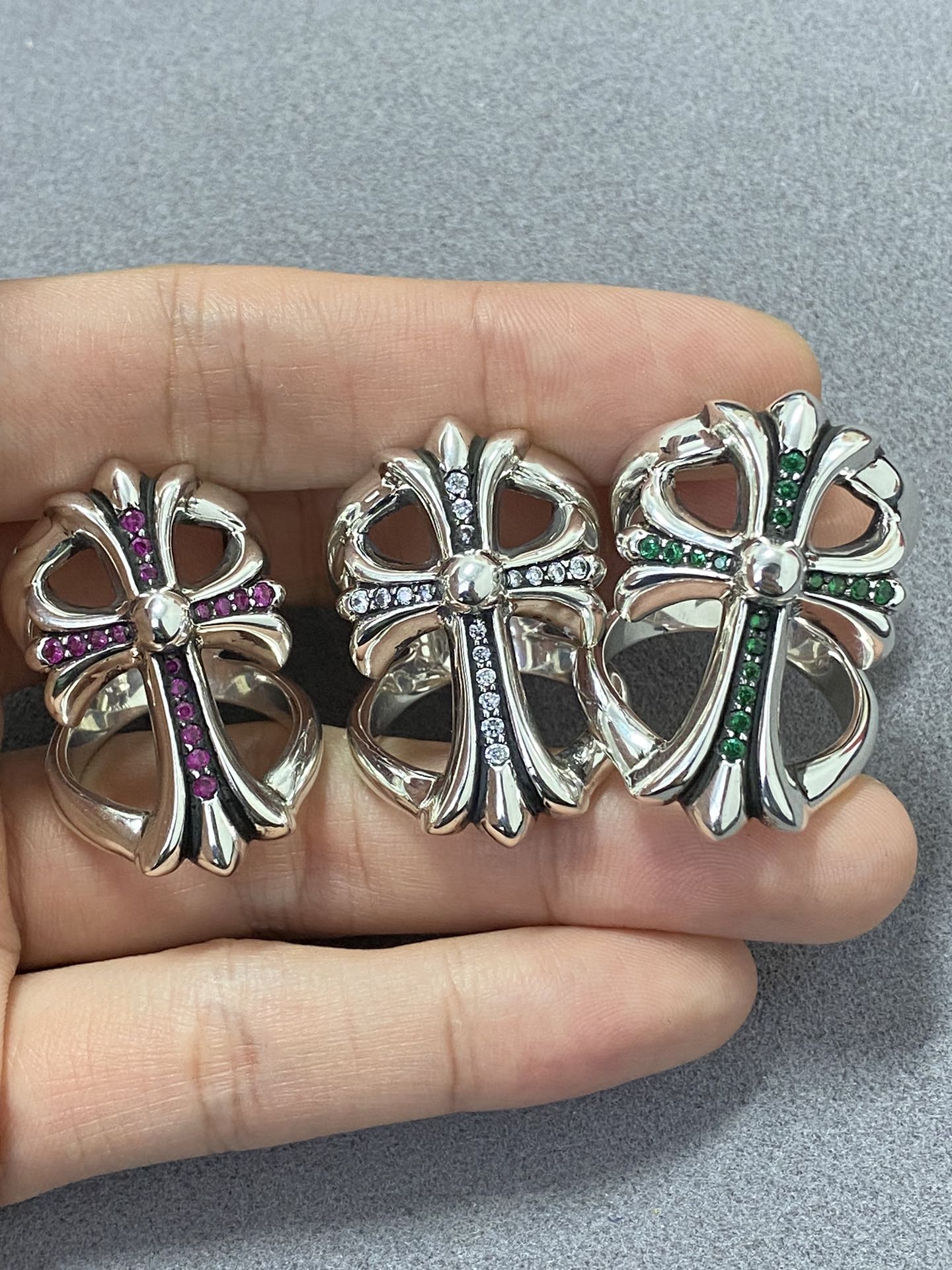 Rings, 925 silver with diamond customization