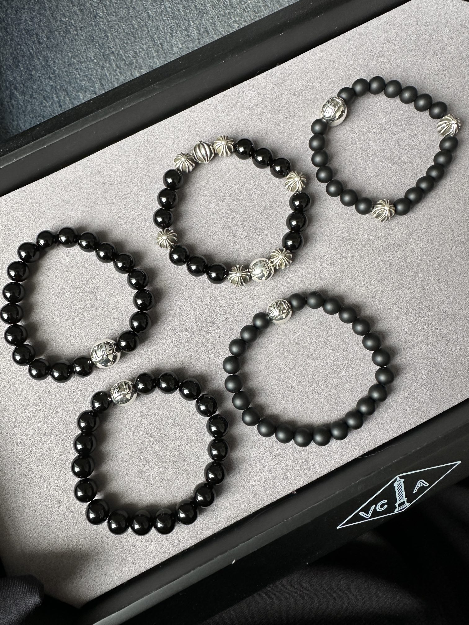 Silver bead bracelet
