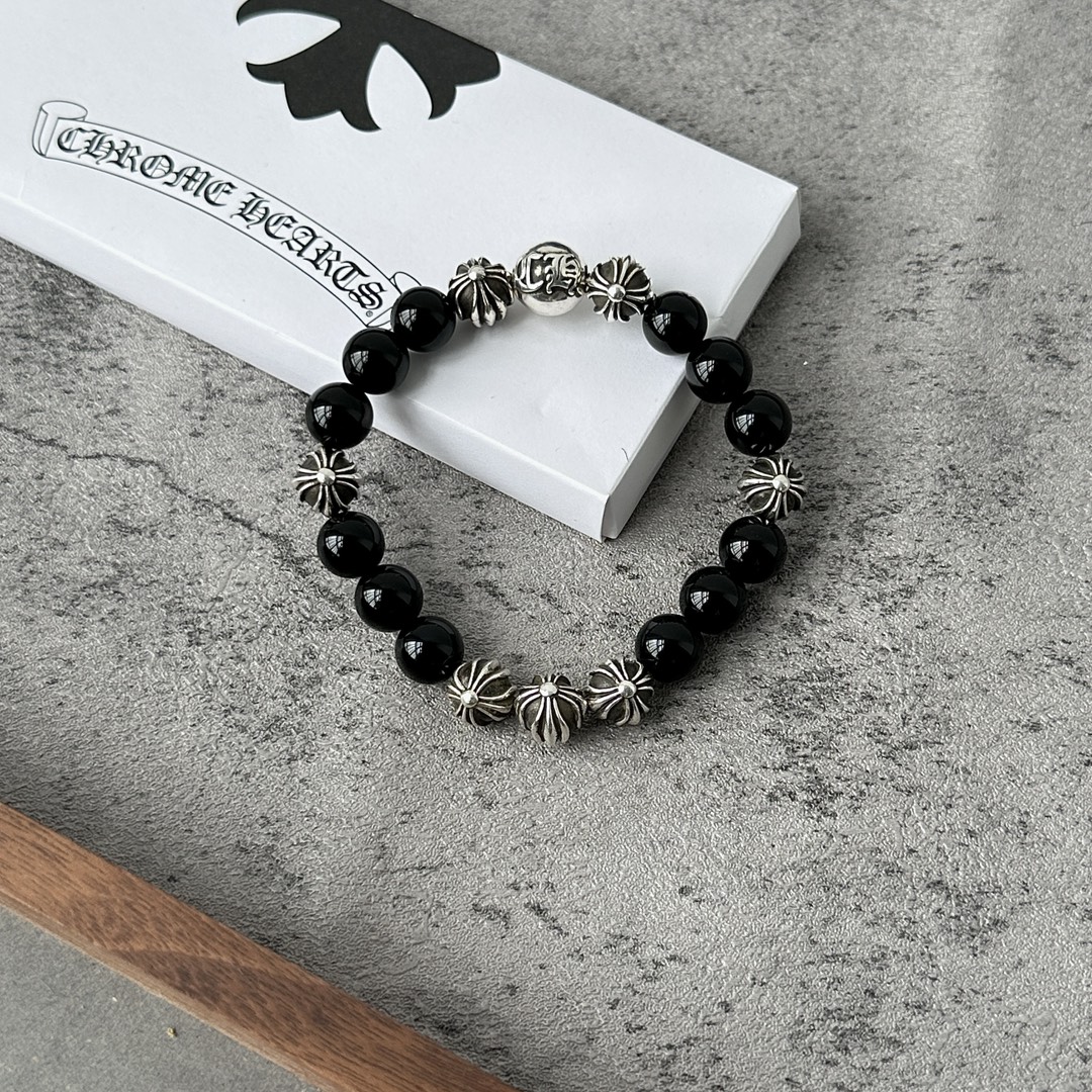 Silver bead bracelet
