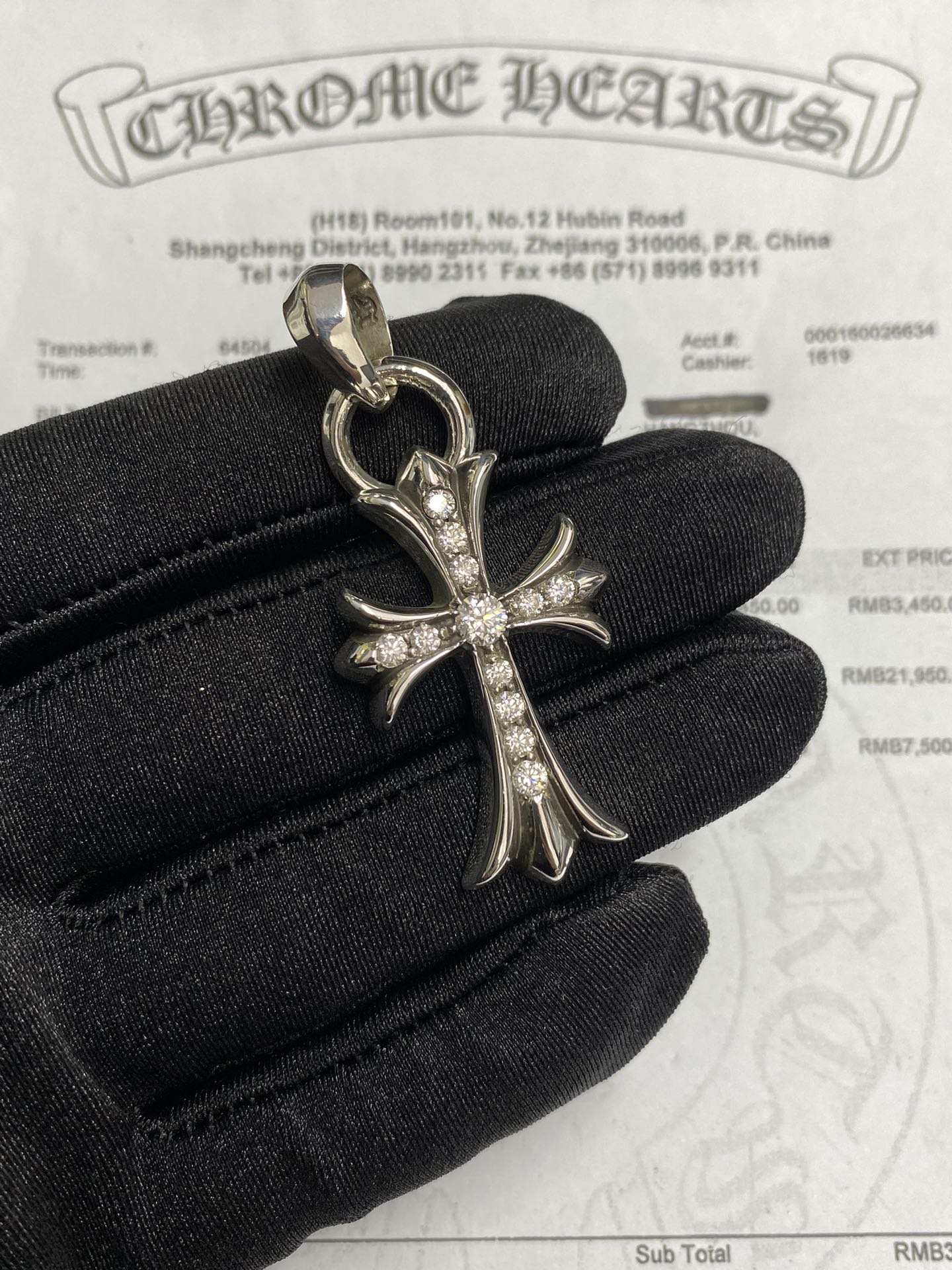 Necklace Pendant, 925 Silver Diamond Custom