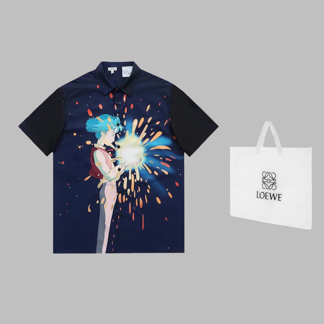 Loewe x Hal’s Moving Castle Short Sleeve Shirt with Custom Options for All Genders - 图片 1