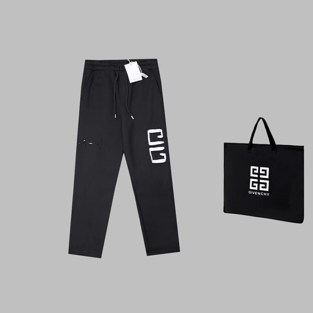 (se puede equipar con un bolso ➕5) Pantalones con logo bordado con parche GIVENCHY GVC TL de Givenchy, lujo liviano, un…