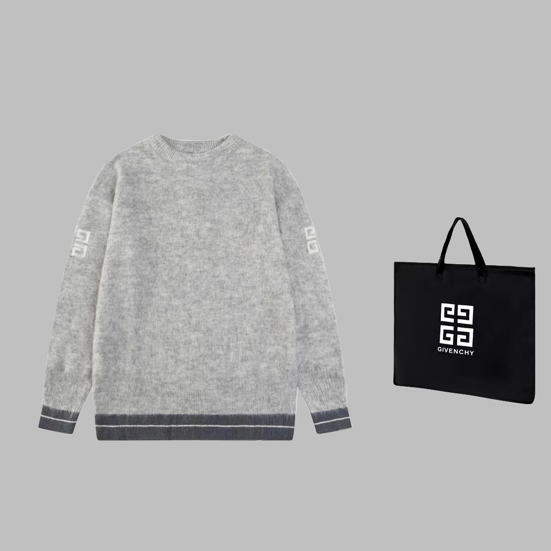 Fashion Update: GVC 22FW Lettered Sweater with Handbags 5, Grey, XS-L Sizes - 图片 1